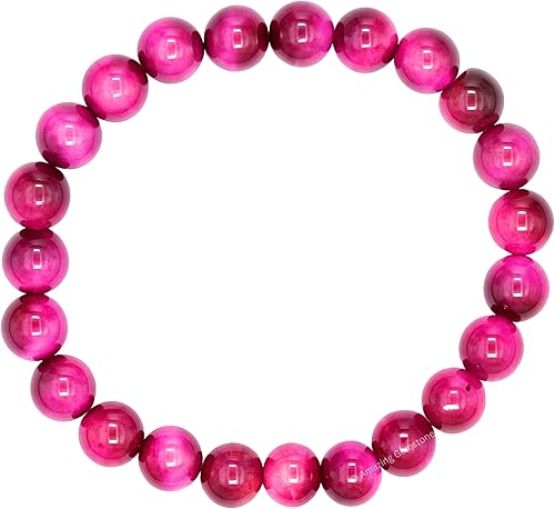 Miniatura 633 de Amazing Gemstone Pulsera de cristal para mujeres y hombres, pulsera de cristal curativo de protección, pulsera elástica con cuentas de piedras