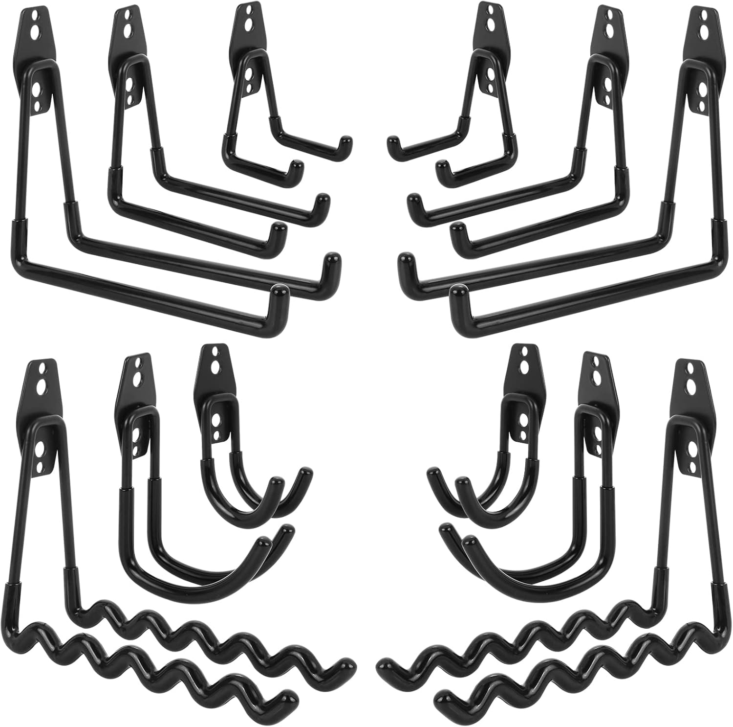 AojSup 12 Pack Garage Hooks, Heavy Duty Garage Storage Hooks with Anti