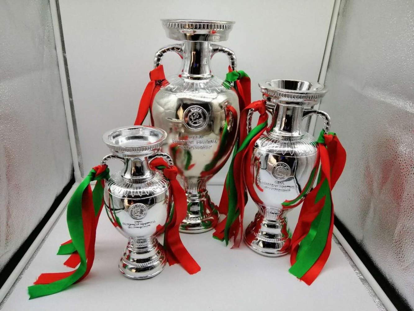 MU Tema de Fútbol 2020 Copa de Europa Trofeo de Campeón Del Modelo 1: 1 Fans Barra Decorar Adornos de Recuerdos,26cm,UNA