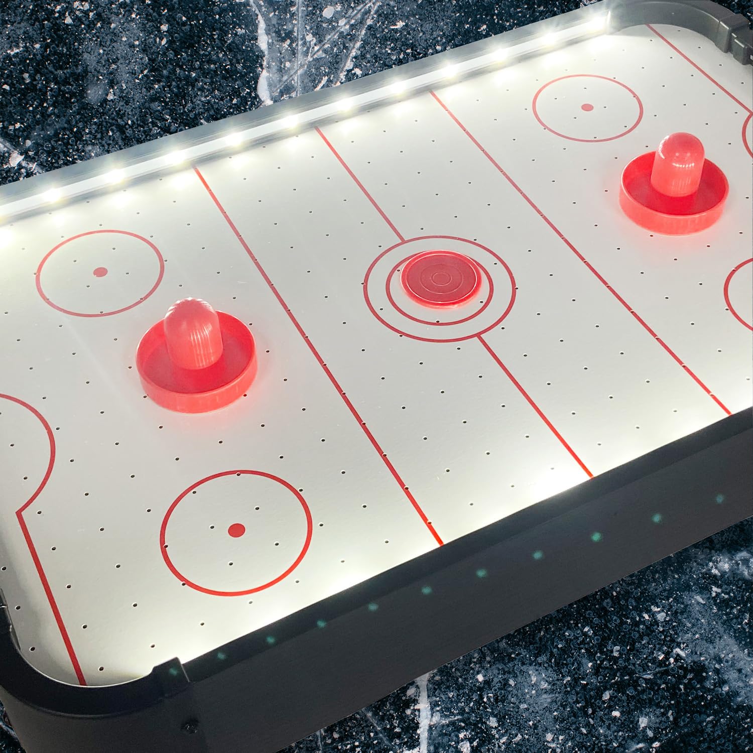 Mad Monkey Mini Juego de Hockey de Aire con Luces LED para Niños y Adultos