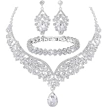 Women's Wedding Jewelry Crystal Collection Necklace Bracelet Pendant Earring Set