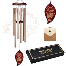 Keevous Memorial Wind Chimes for Loss of Loved One Outside Bronzed,32" | Sympathy/Remembrance/Funeral/Bereavement Gifts,Engraved Tree of Life,Outdoor Clearance for Home & Garden Decor
