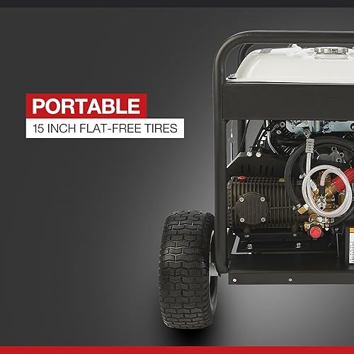 Miniatura 4 de NorthStar Lavadora a presión de agua fría a gas, 5000 PSI, 5.0 GPM, motor Honda, arranque eléctrico, transmisión por correa, modelo # 1571493