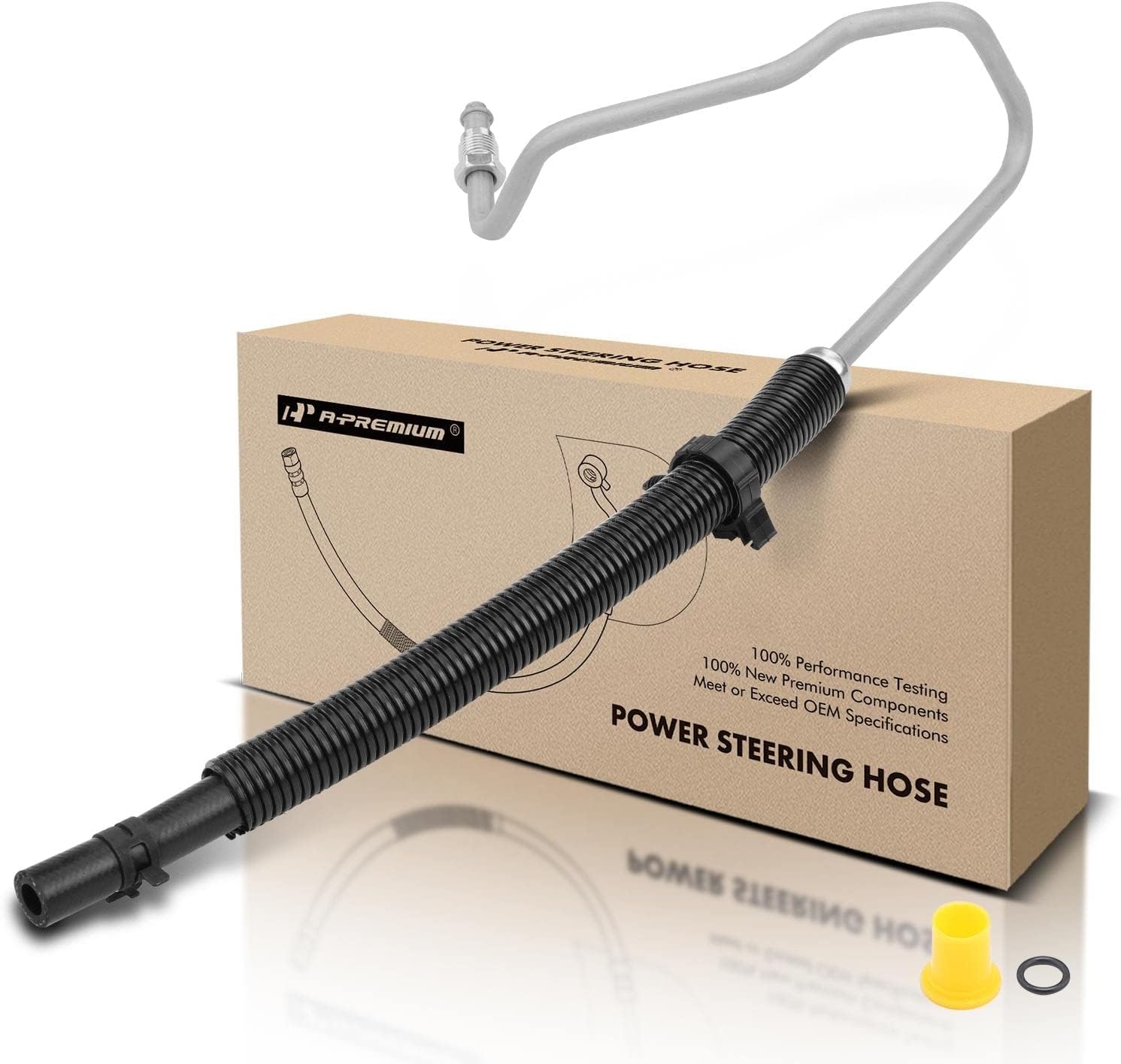 A-Premium Power Steering Return Hose Line Assembly Compatible with Chevrolet Silverado 2500 HD 2006, Silverado 2500 HD Classic 2007, Silverado 3500 2006, Silverado 3500 Classic & GMC, 6.6L, From Gear