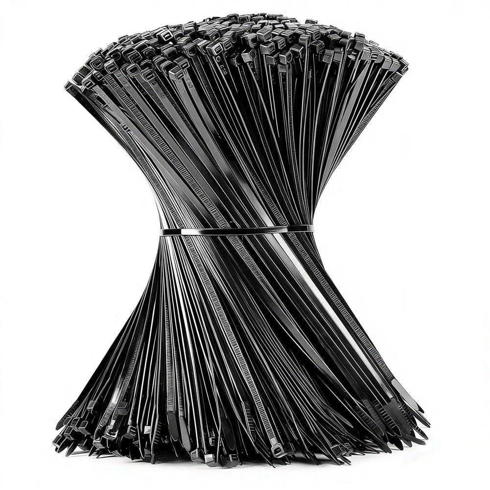 UDSKNV[KSL 1200pcs Cable Zip Ties Indoor Outdoor Cable Ties with 50lb Tensile Strength for Versatile Use