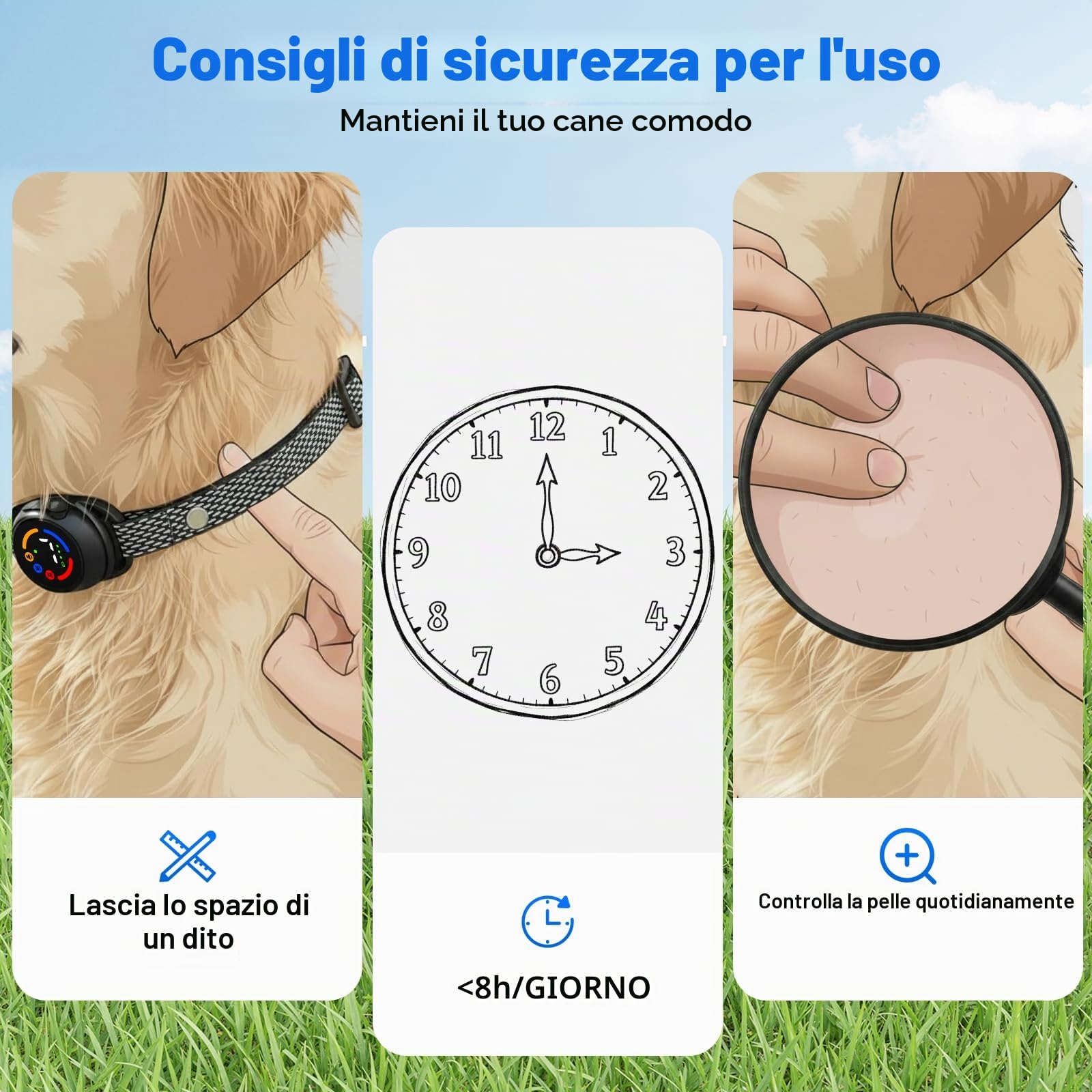 Collare Anti Abbaiare Cane,Collare Antiabbaio per Cani 3 modalità suono/vibrazione/combinato,Impermeabile IP67,5 sensibilità,Rilevamento di abbaiare intelligente regolabile per piccolo