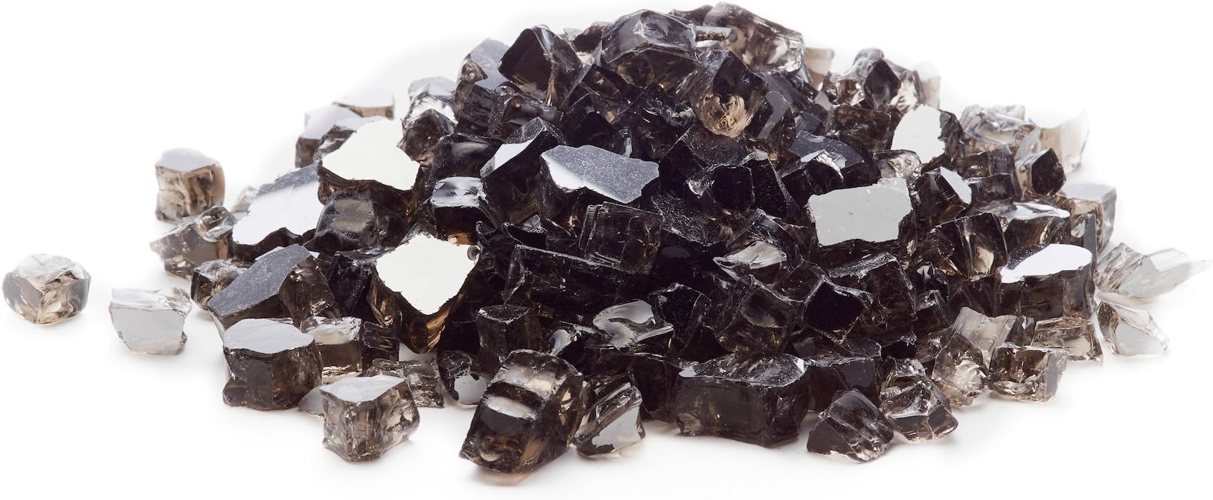 Exotic Fire Glass | Bronze Reflective Fire Pit Glass | 25 Pound Bag | Medium 1/2 Inch Glass Size | Perfect for Any Natural Gas or Propane Outdoor Fire Pit