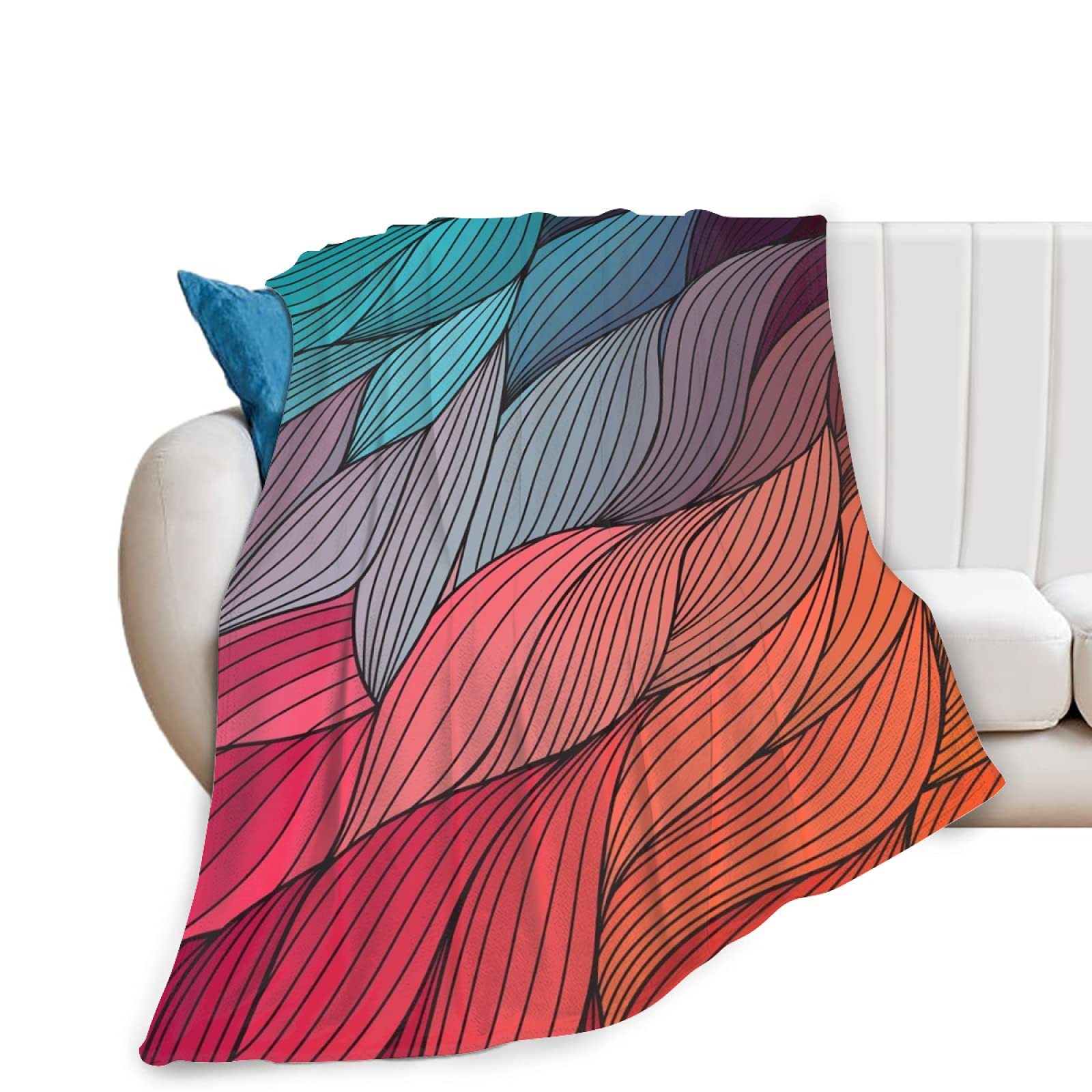 CozyRest Manta De Franela 70x100 Cm Mantas De Sofa Y Cama, Camino De Flores Del Bosque Patrón Manta Suave Acogedora Y Cálida Anti-Fatiga, Verde Manta Cuidado Facil De Sherpa Para Niños Y