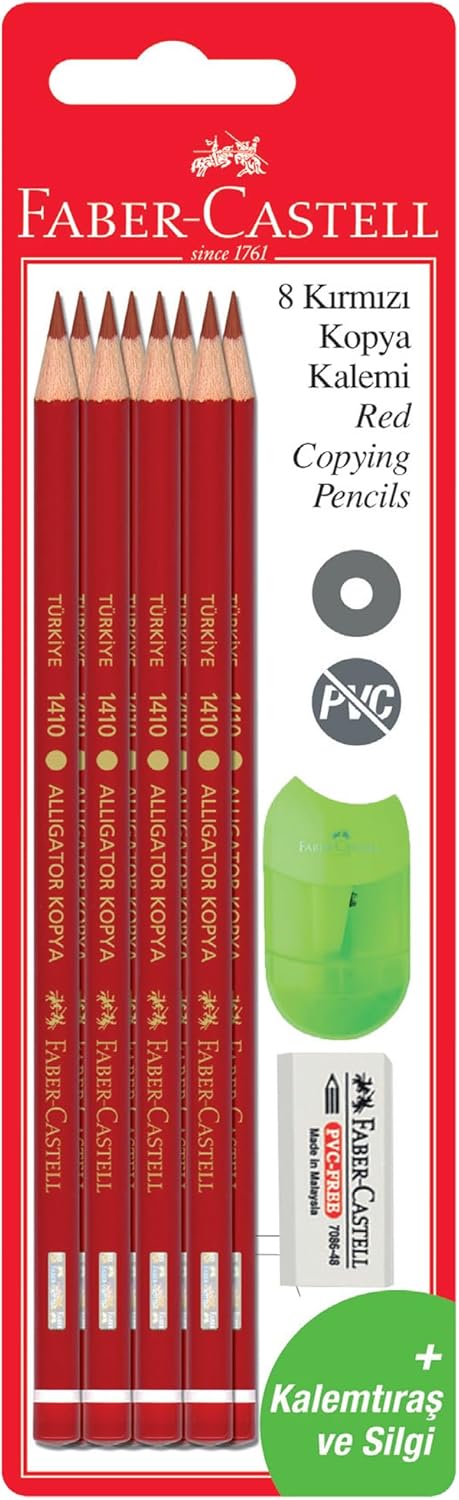 Faber-Castell Kırmızı Kopya Kalemi 8'li