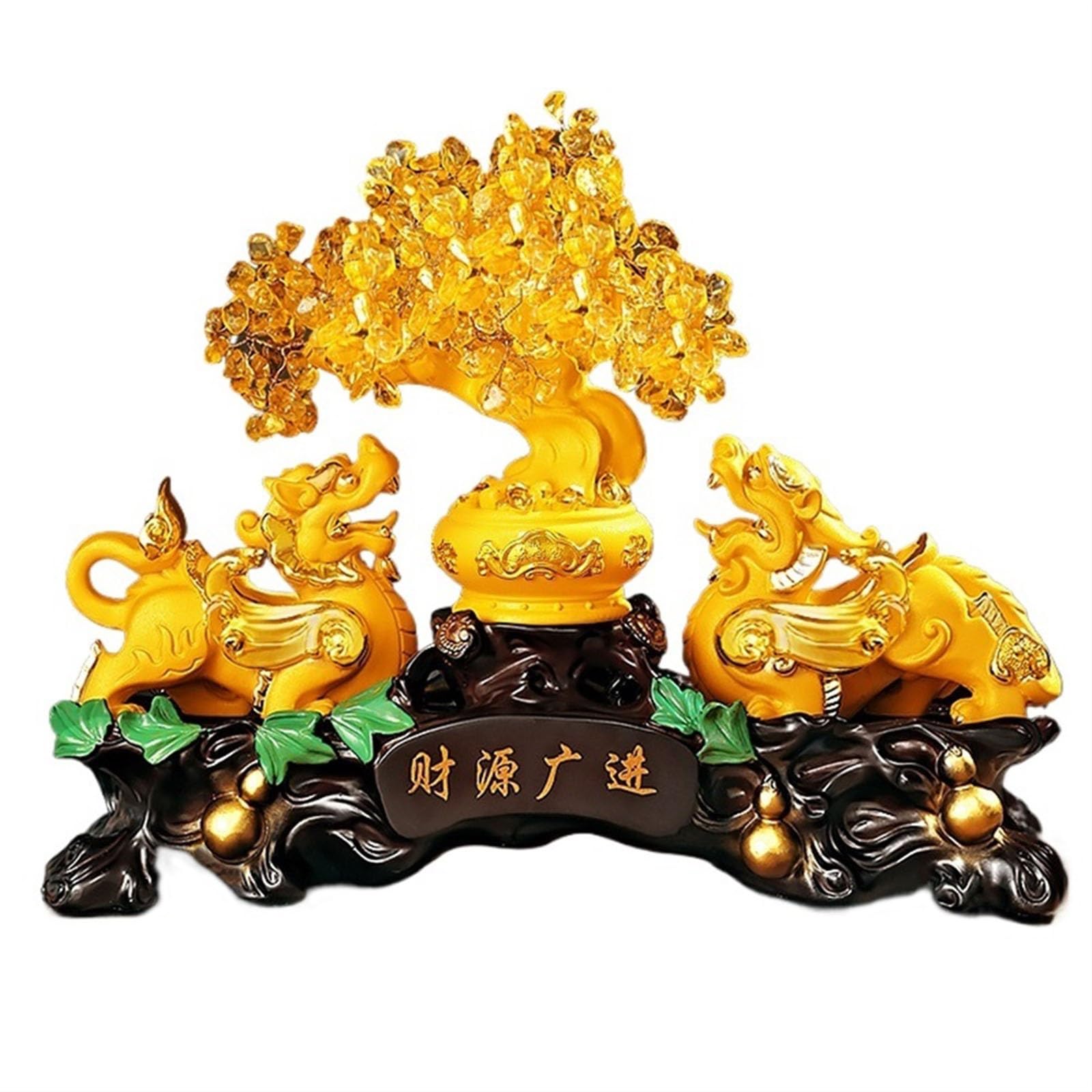 HCZKIUJY Luck and Wealth Crystal Tree Feng Shui Gemstone Decorative Tree - Money Tree Bonsai with Chinese Elements for Attracting Prosperity and Abundance in Your Home Chakra Money Tree