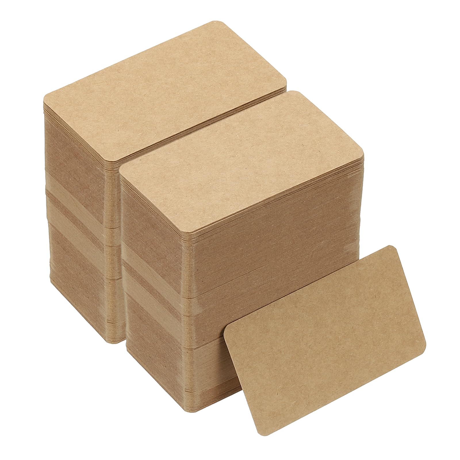 PATIKIL 3.5"x2" Blank Paper Business Cards, 600Pcs Small Blank Cards Cardstock Note Card Craft Paper Card for Name Game Memory Business, Brown