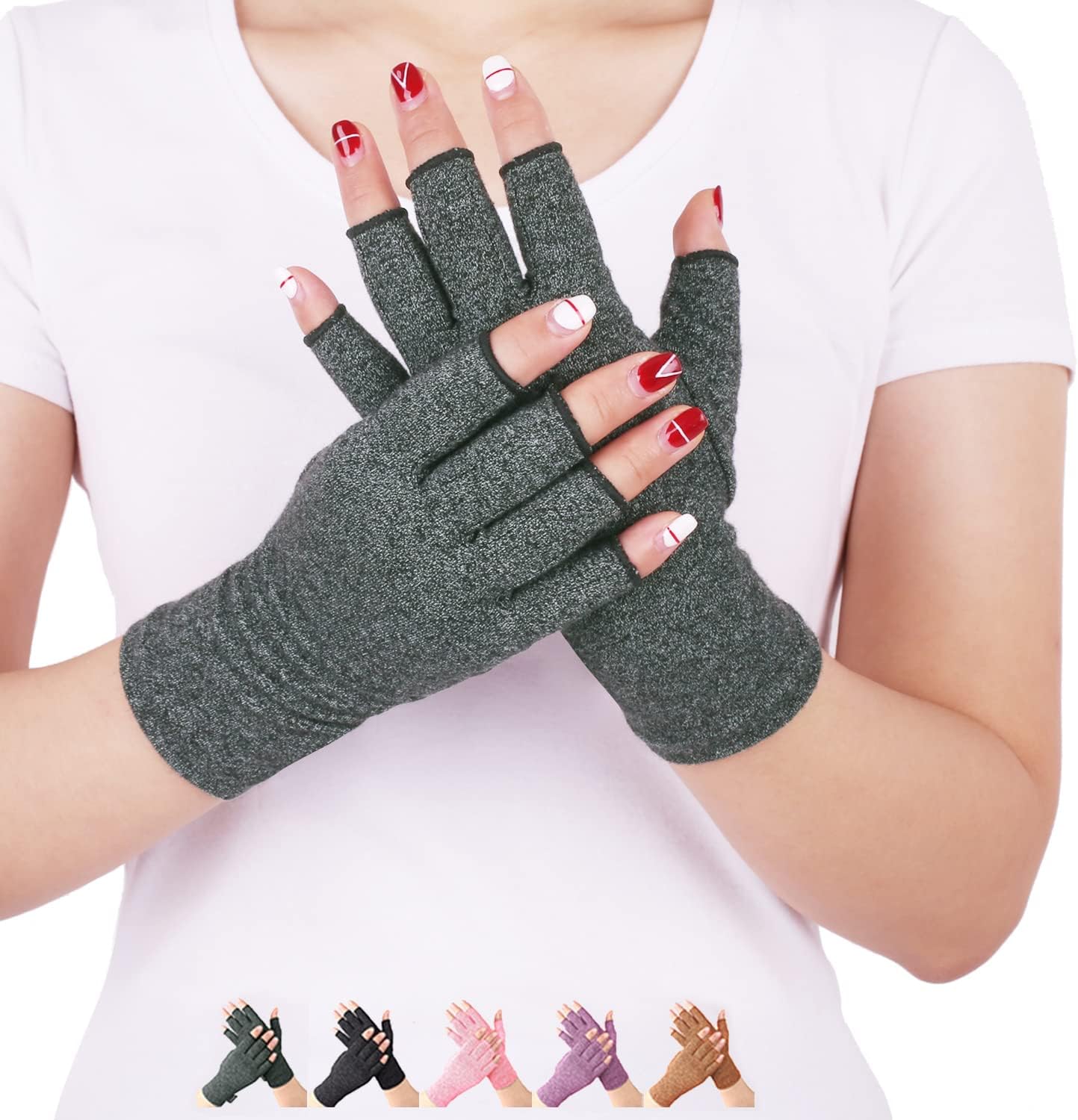DISUPPO Arthritis Gloves for Men Women Rheumatoid Pain Relieve RSI Carpal Tunnel Compression Gloves for Daily Work Hand Pain Relief