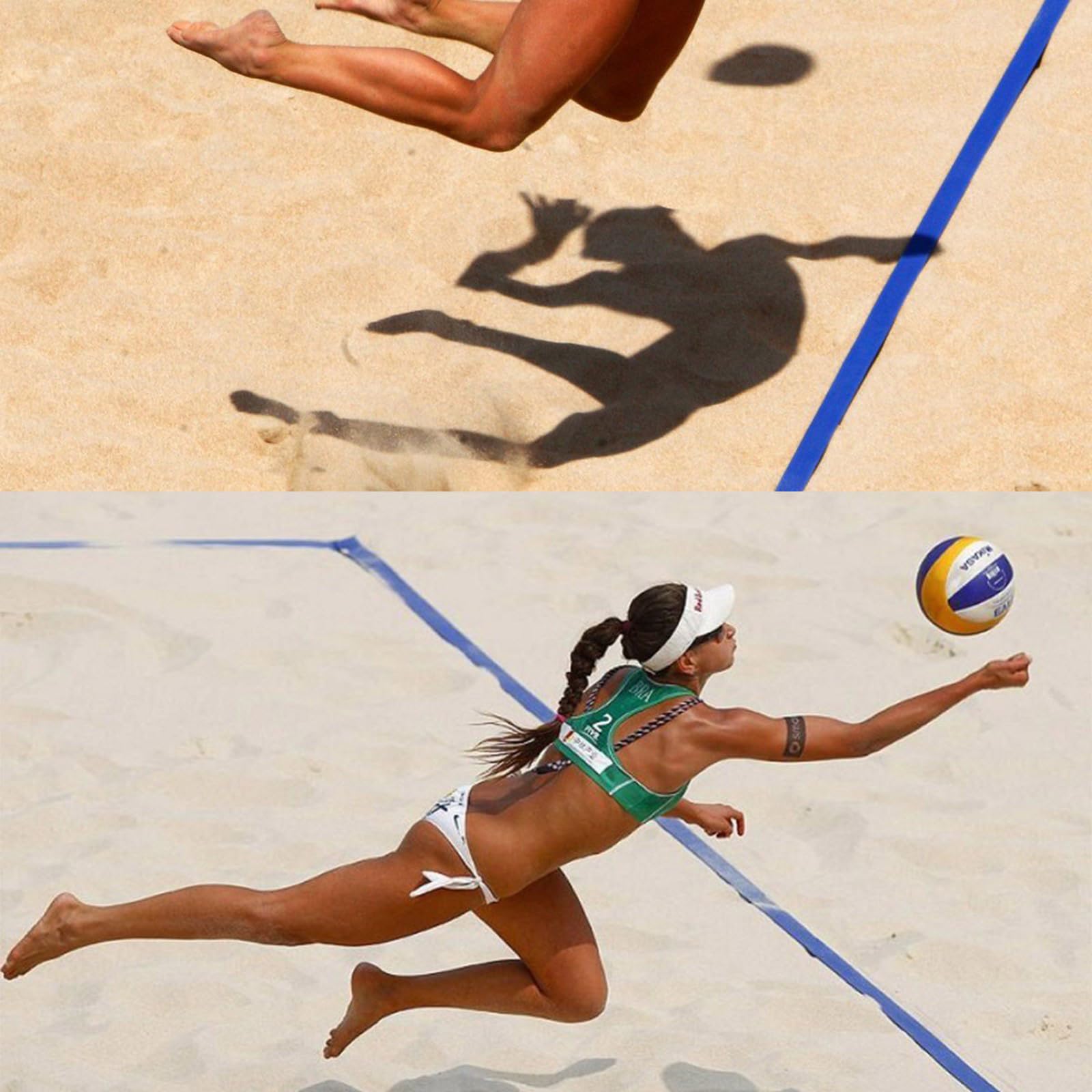 Premium Beach Volleyballs Courts Setups Limites Ligne avec Ancres Sable Filet Sac de Rangement Nylon Professionnel Équipement de Sports de Plage
