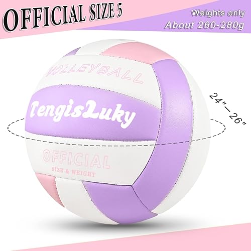 Miniatura 2 de Kit de voleibol suave al tacto, tamaño oficial 5, pelota de voleibol de piel sintética, para jugar al aire libreinterior, juego de playa,