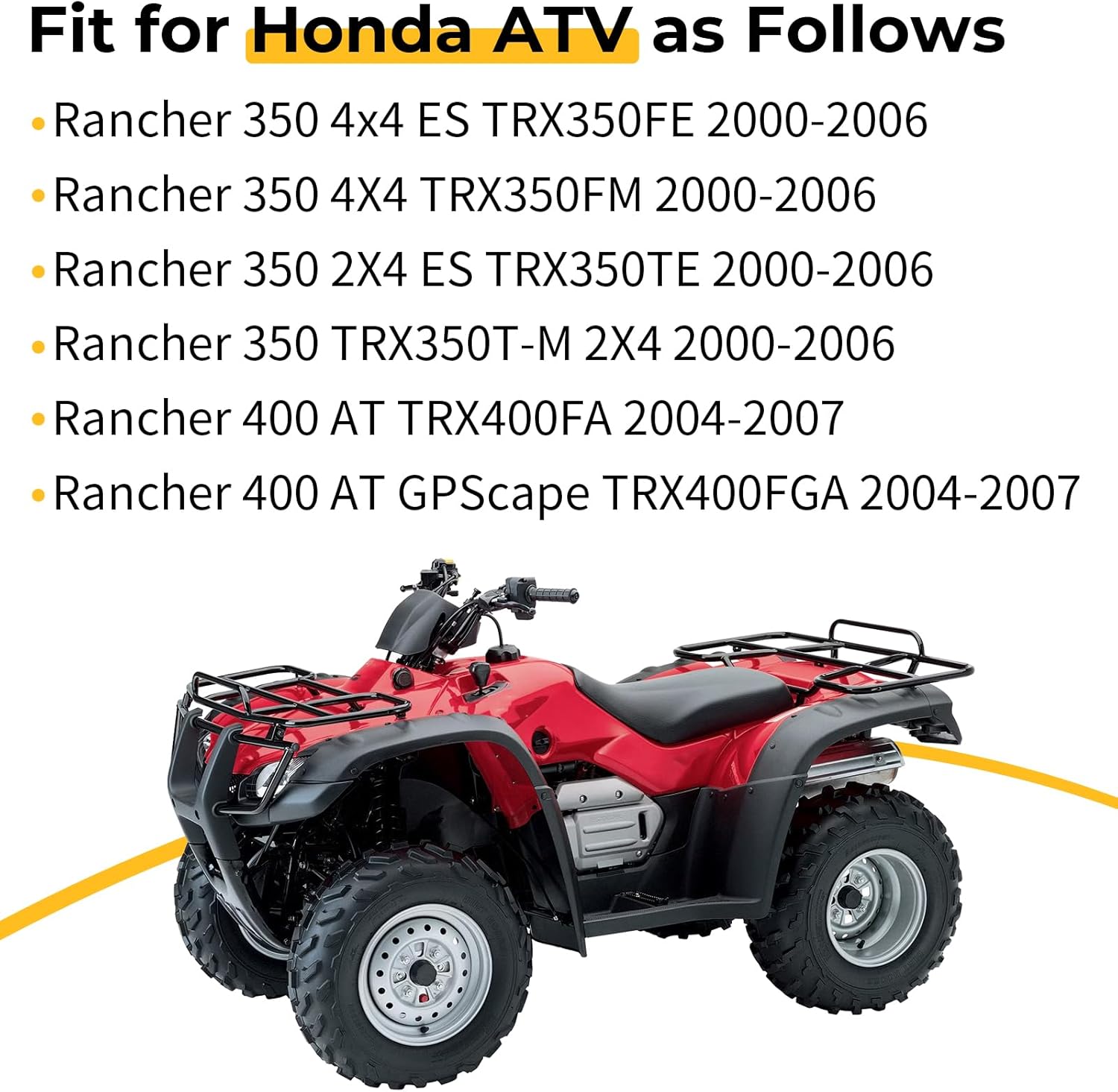 M MATI Rear Axle Shaft & Rear Left&Right Wheel Hub for Honda Rancher 350 400 4x4 2X4 TRX350TE TRX350FM TRX350TM TRX350FE TRX400FA 42311-HN5-672 42620-HN0-670 42610-HN0-670