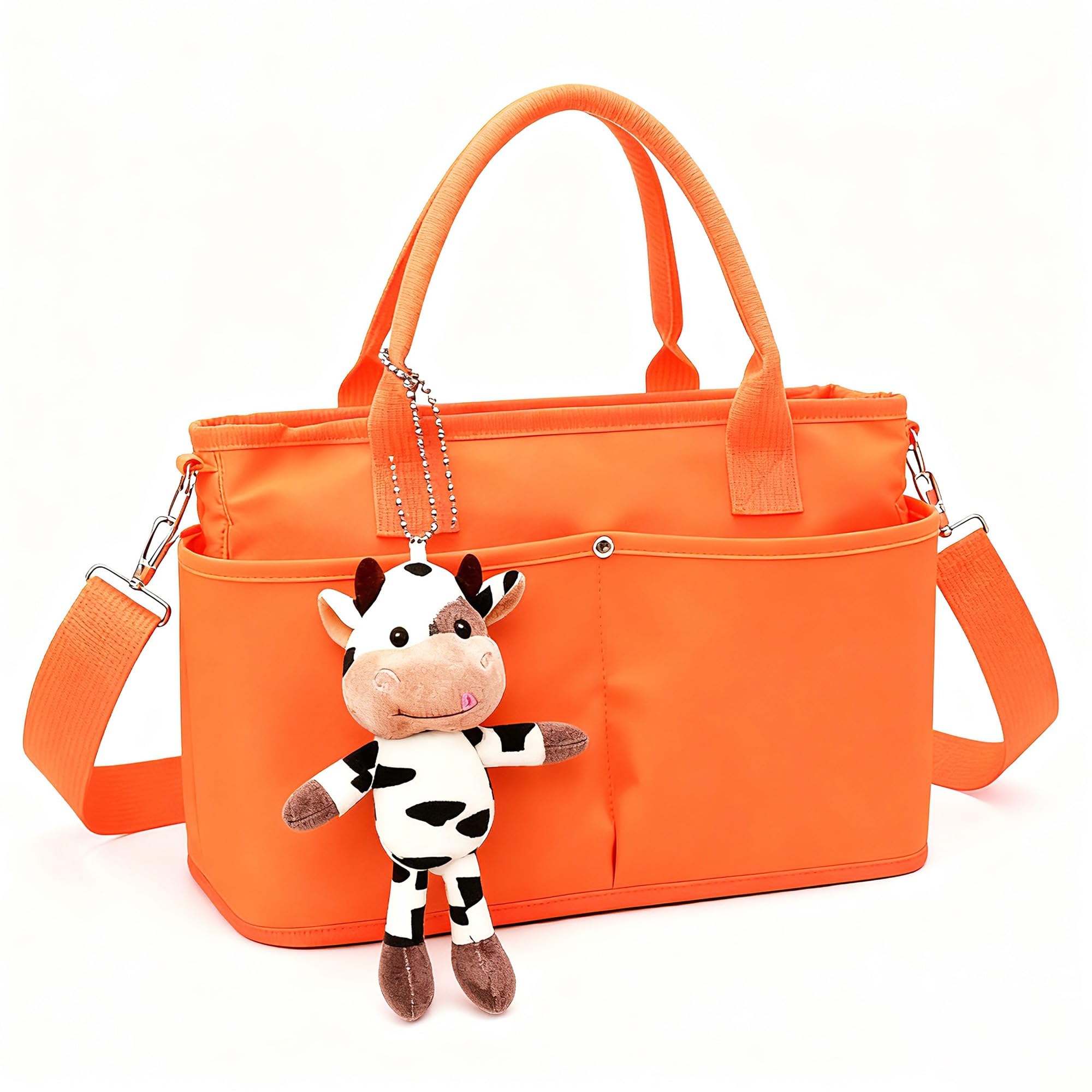 Nappy Bag Organiser - Multi-Pocket Storage with Customizable Compartments, Lightweight Water-Resistant Baby Care Organiser for On-the-Go, Suitable for Baby Shower for New Mums (Orange)