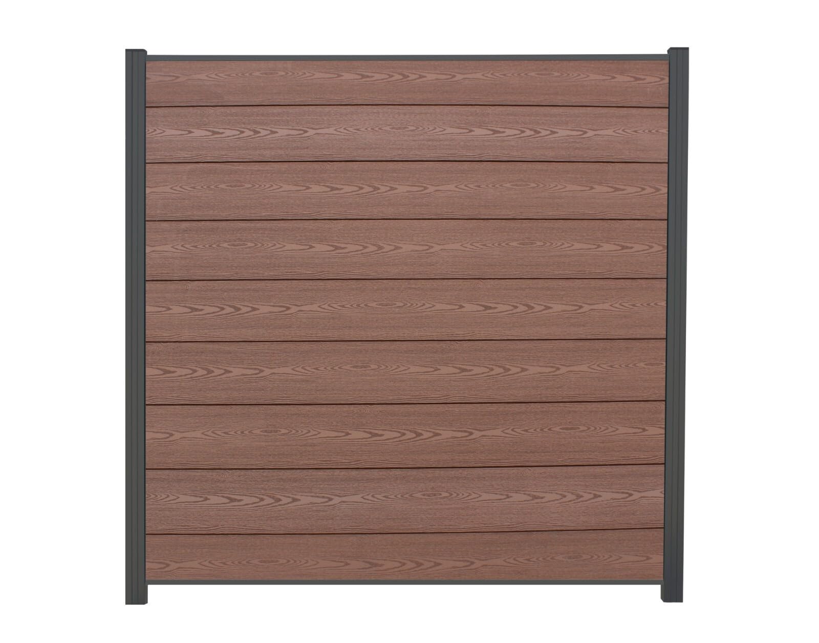 WPC Zaun Zaunpfosten Aluminium Mittelpfosten Anthrazit 270 x 6,8 x 6,8 cm