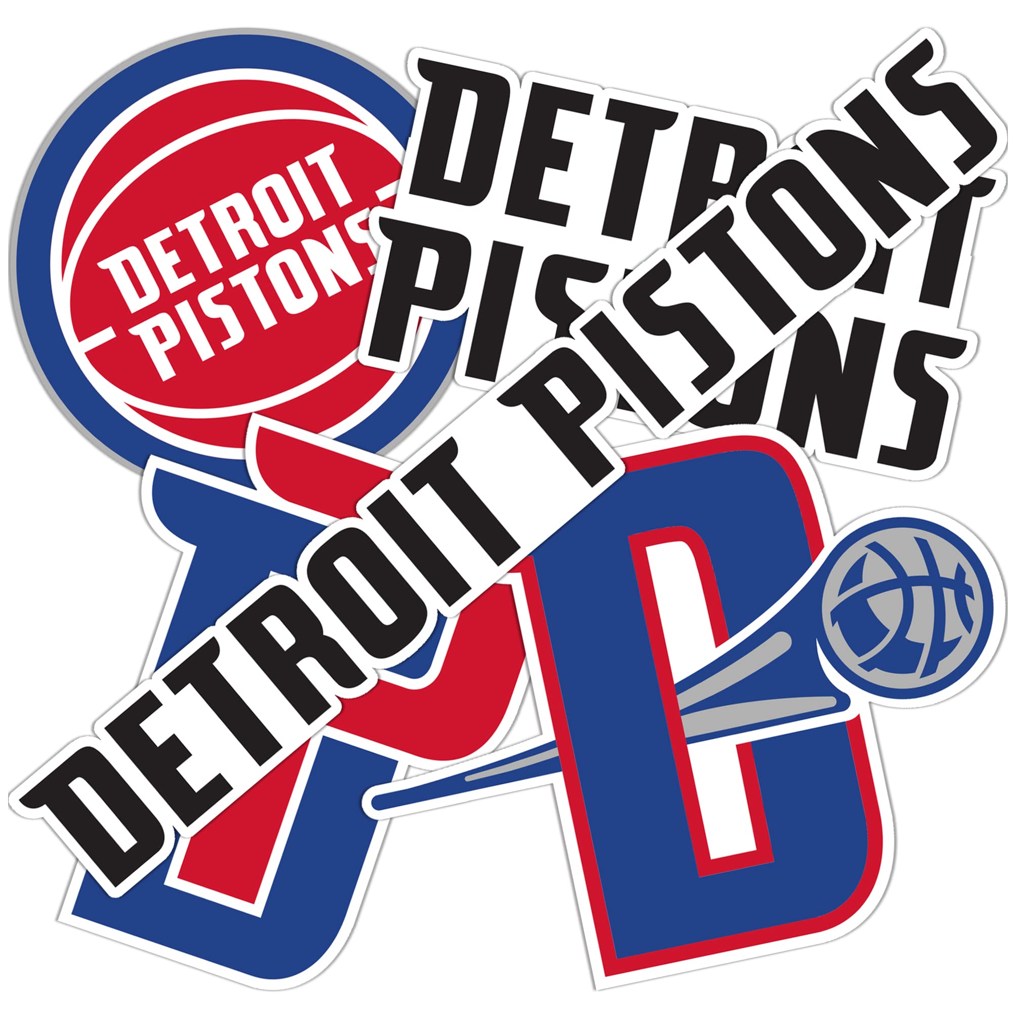 Desert Cactus Detroit Pistons Sticker NBA Officially Licensed Vinyl Decal Laptop Water Bottle Car Scrapbook Sheet (Type 2)