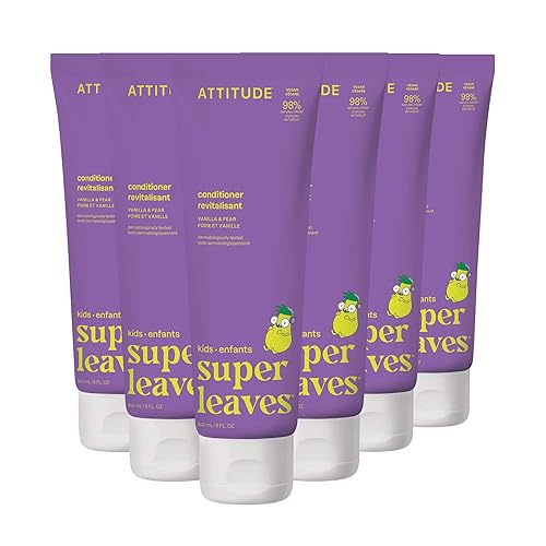 Miniatura 25 de ATTITUDE Acondicionador natural para niños, hipoalergénico, vegano, a base de plantas y minerales, vegano y libre de crueldad, sandía y coco, 8