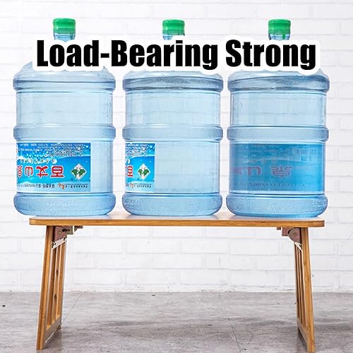 Miniatura 5 de Bambú, plegable, mesa auxiliar, mesa de sofá, mesa baja, utilizada para oficina, estudio, comedor, adecuada para espacios pequeños (color A, tamaño