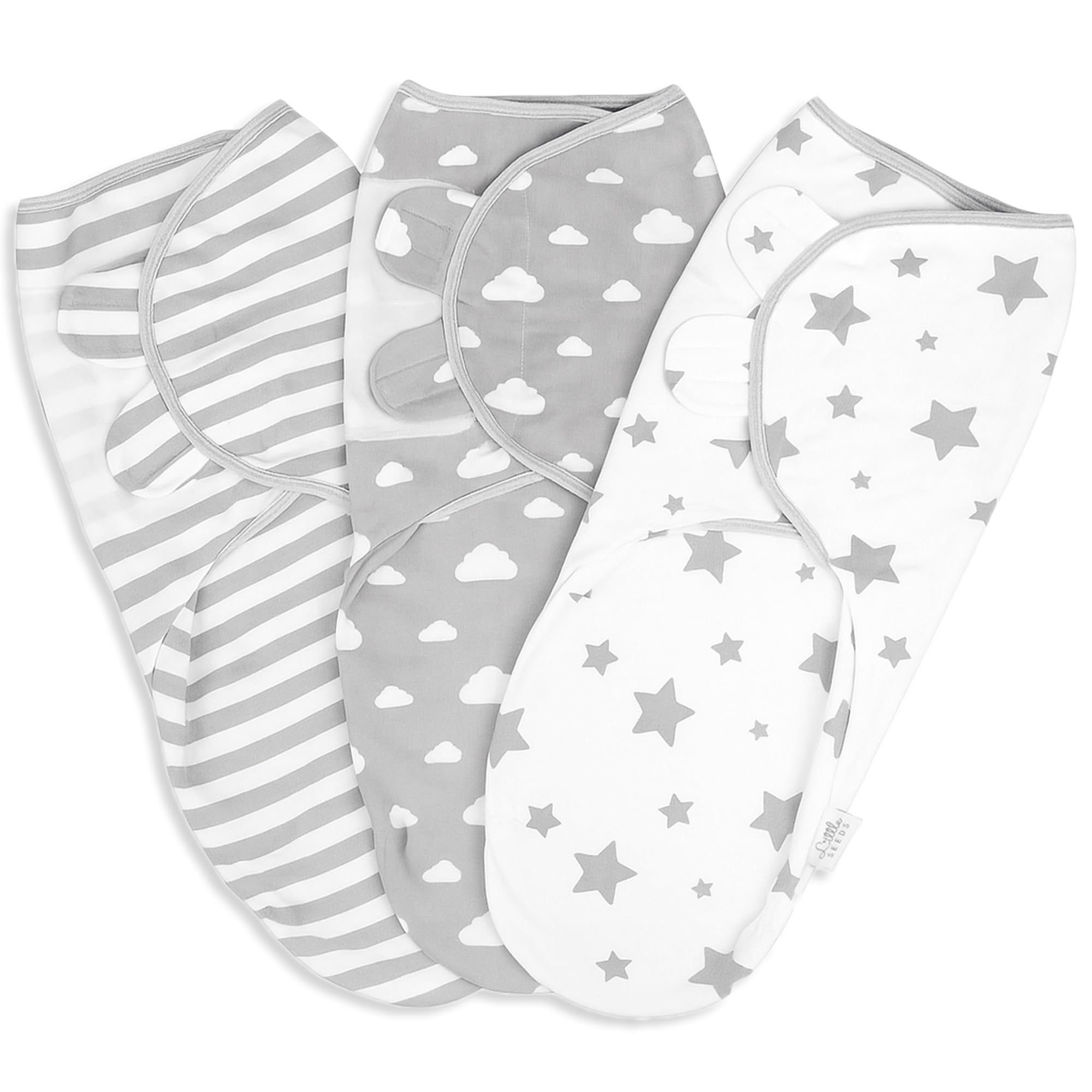 Little SeedsLittle Seeds Swaddle Blanket 0-3 Months, 3-Pack Organic Cotton Baby Swaddles - Swaddles for Newborns Infant Boys & Girls, Soft & Snug Hip-Healthy Swaddling BlanketsOEKO-TEX STANDARD 100