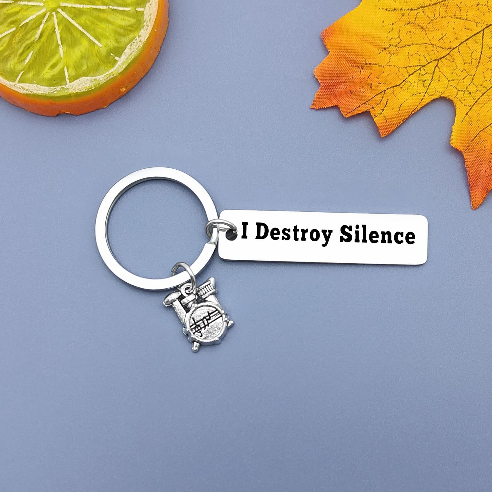 Jielahua Drummer Gifts for Men Keychain Music Note Keychain Music Key Chain Percussionist Present Drum Player Band Keepsake Musical Instrument Jewelry Percussion Drum Gifts Birthday