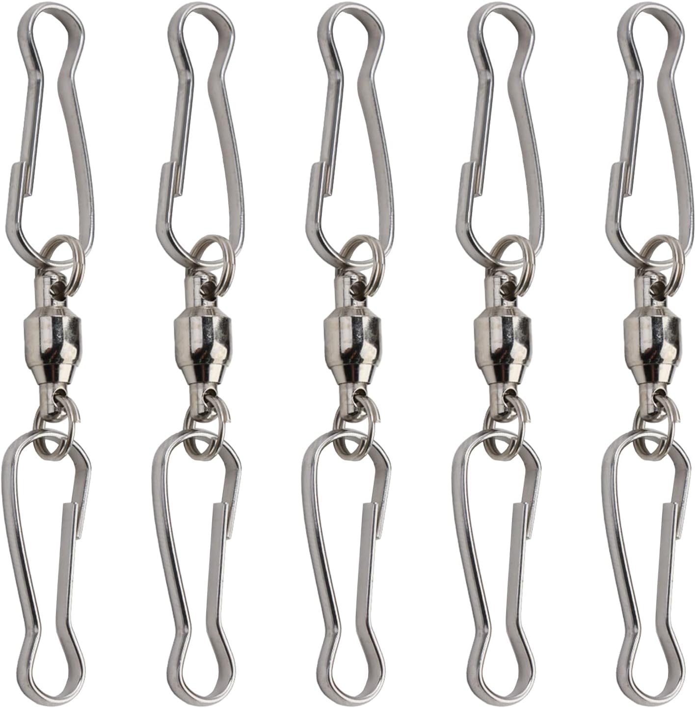 5 Pack Swivel Clip Hanging Hooks, 360 Wind Spinner Hooks, Accessories for Wind Spinner, for Spinning Windsocks, Kites, Flower Pots, Bird Feeders, Flags