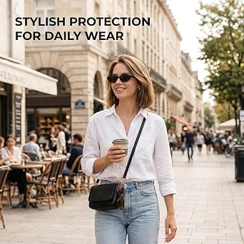 Oval Sunglasses Womens, Classic Black Frame with Grey Lenses and Leopard Print Frame with Brown Lenses, Two Pairs of Small Frame Oval Sunglasses for Everyday Wear and Fashionable Outfits, Durable and