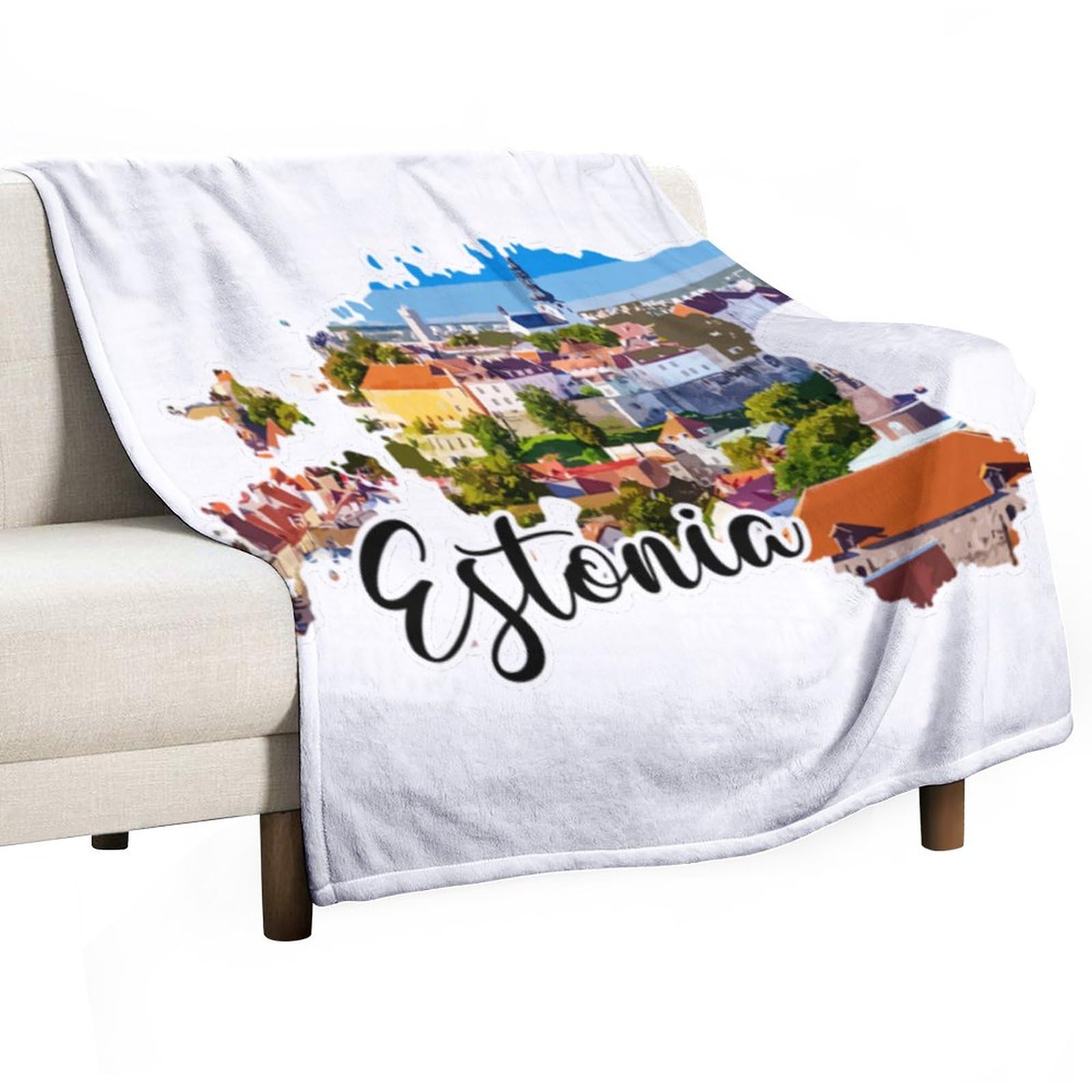 Manta de franela de Estonia de 70x80 para evitar el frío invernal con decoración acogedora