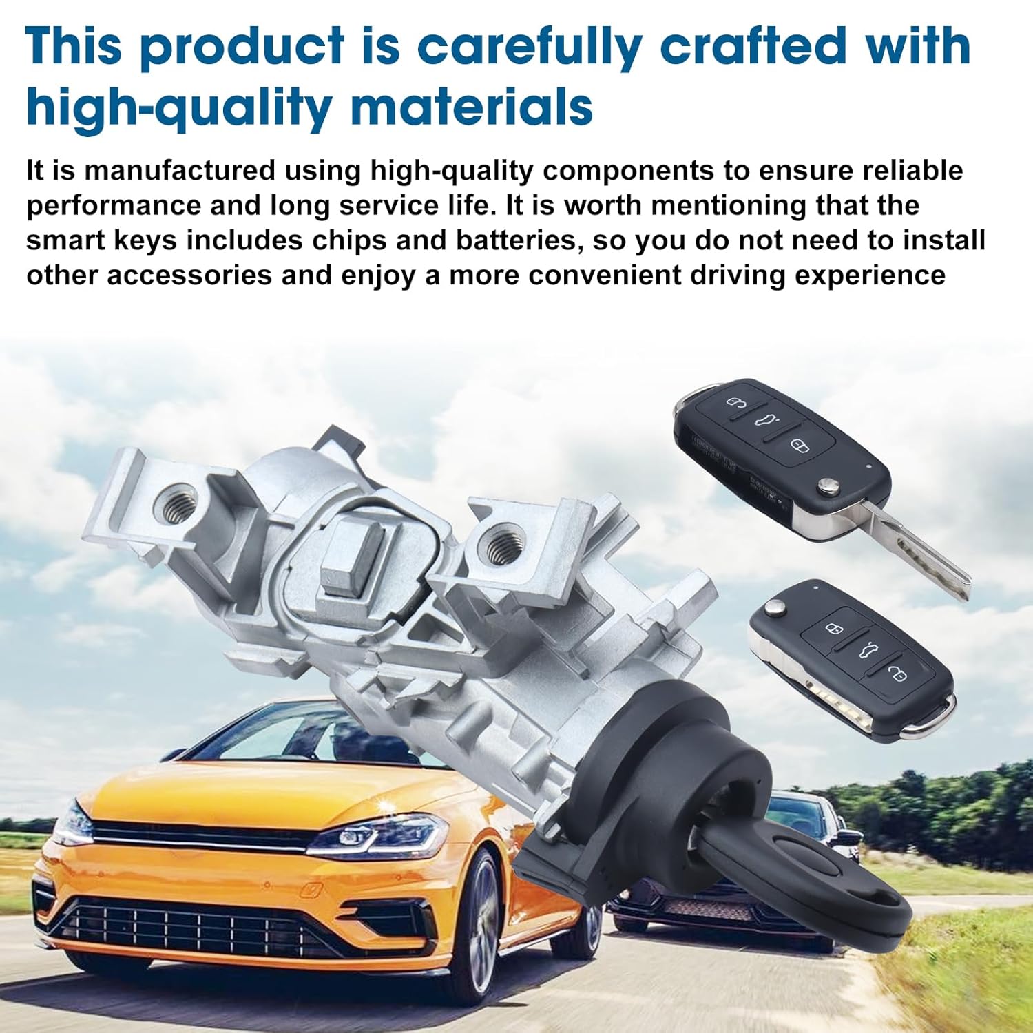 1K0905851B Ignition Switch Lock with 2 Programmed Keys (Include Chips&Batteries) fit for 06-18 VW Jetta, 07-11 Eos, 04-11 Golf, 06-09 Rabbit, 08-11 Tiguan, 12-19 Jetta Passat (not fits for 13 Passat) - Image 6