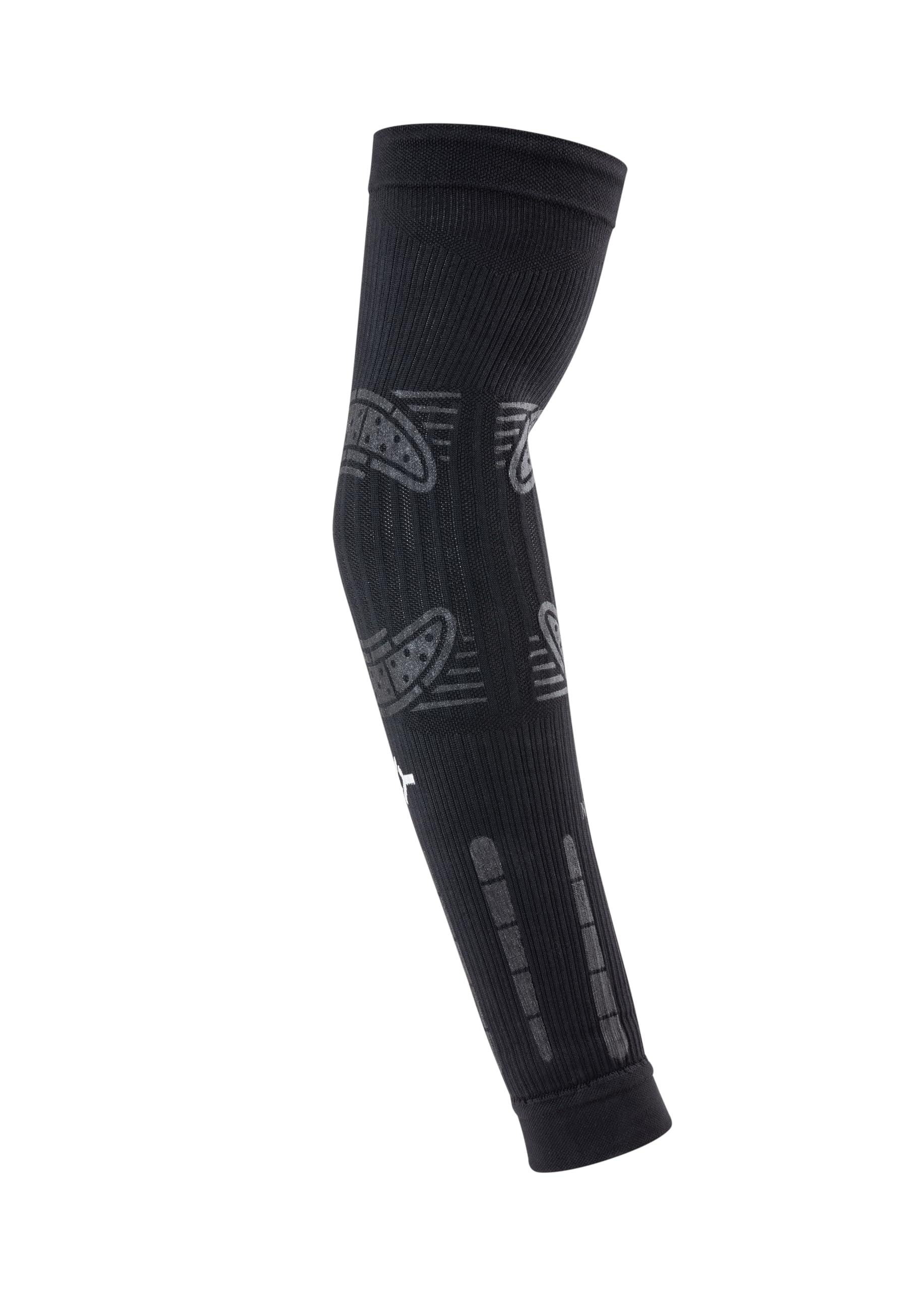 FLOKY No Strain Sportärmel, biomechanisch, für Tennis, Paddel, Basketball, reduziert Vibrationen, unterstützt Ellbogen und Unterarm, Kompressionsärmel, stabilisiert Sehnen und Muskeln, Schwarz, XXL