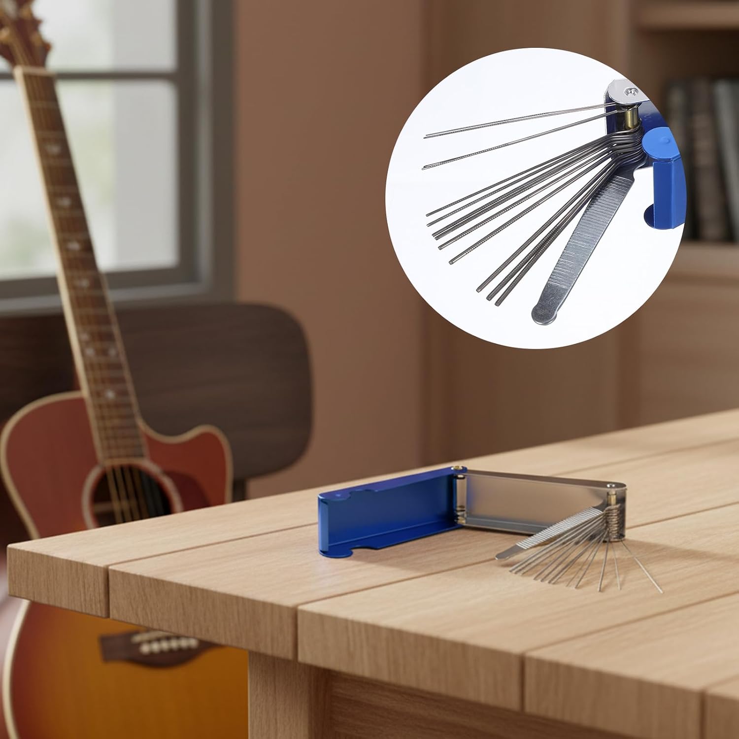Guitar Nut Slotting File Set, Bridge Saddle Nut Files