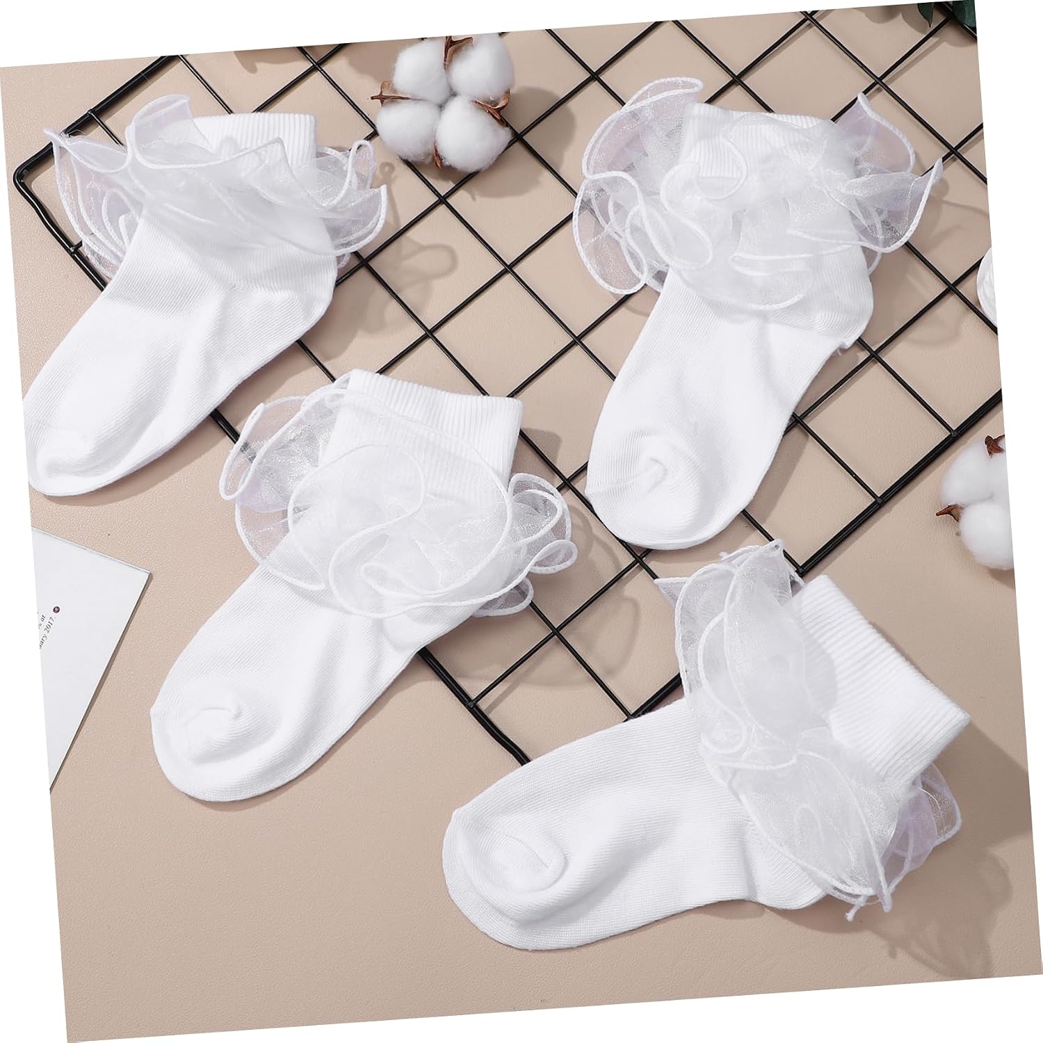 3pairs Socks for Girls Lightweight Cotton Lace Ankle Socks Cute and Breathable Design for Boy Girl for Daily Wear and Special Occasions