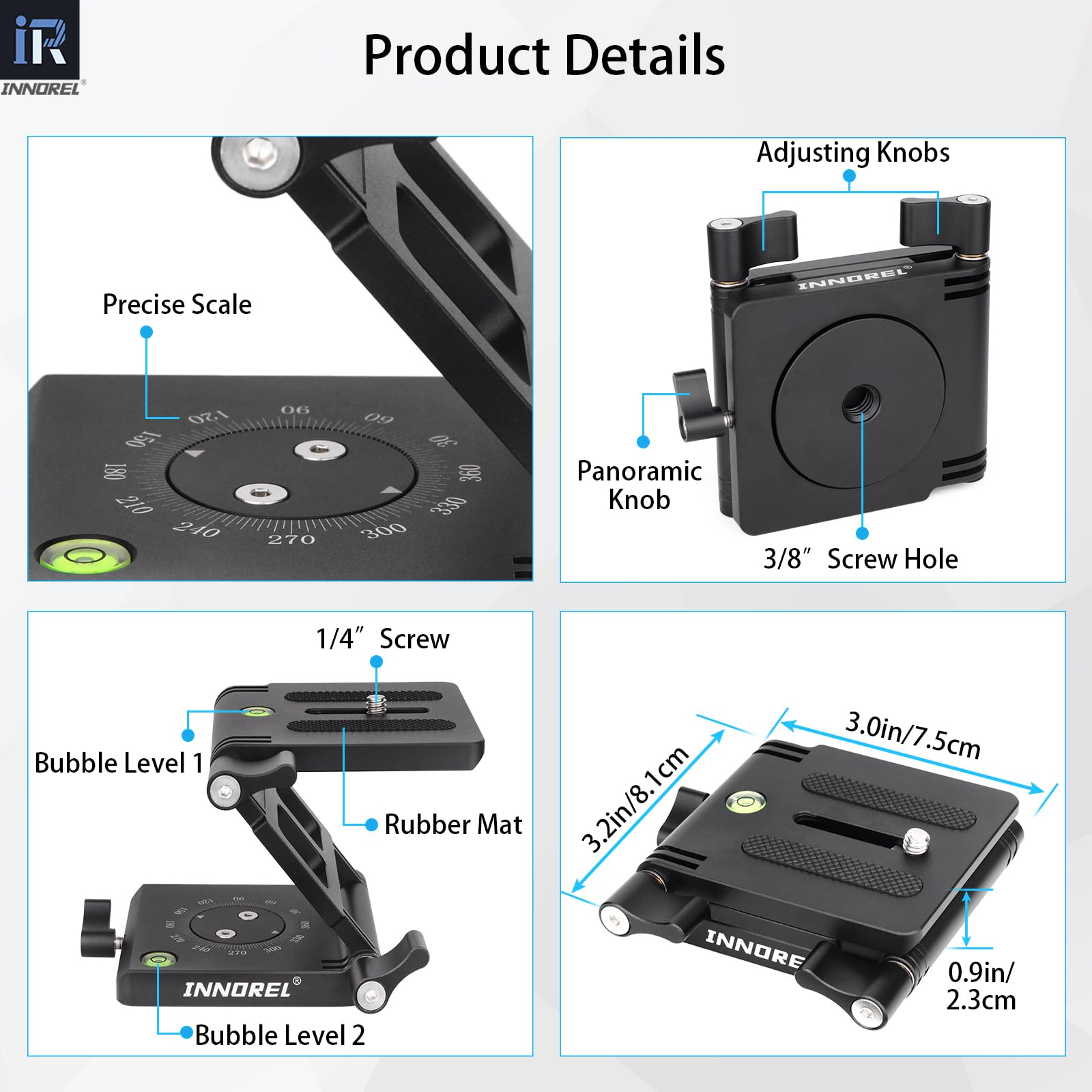 Amazon.com : INNOREL ZH7 Z Flex Tilt Tripod Head Aluminum Alloy