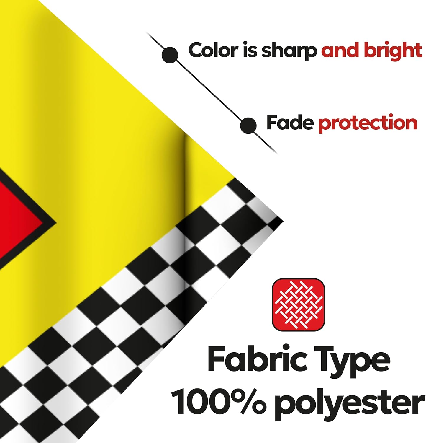 Start and Finish Line Banner - Racing Flags - Finish Line Banner - Set of Three Feather Flags Banners for Events & Festivals 12ft x 2.5ft (Pole not included) - Image 4