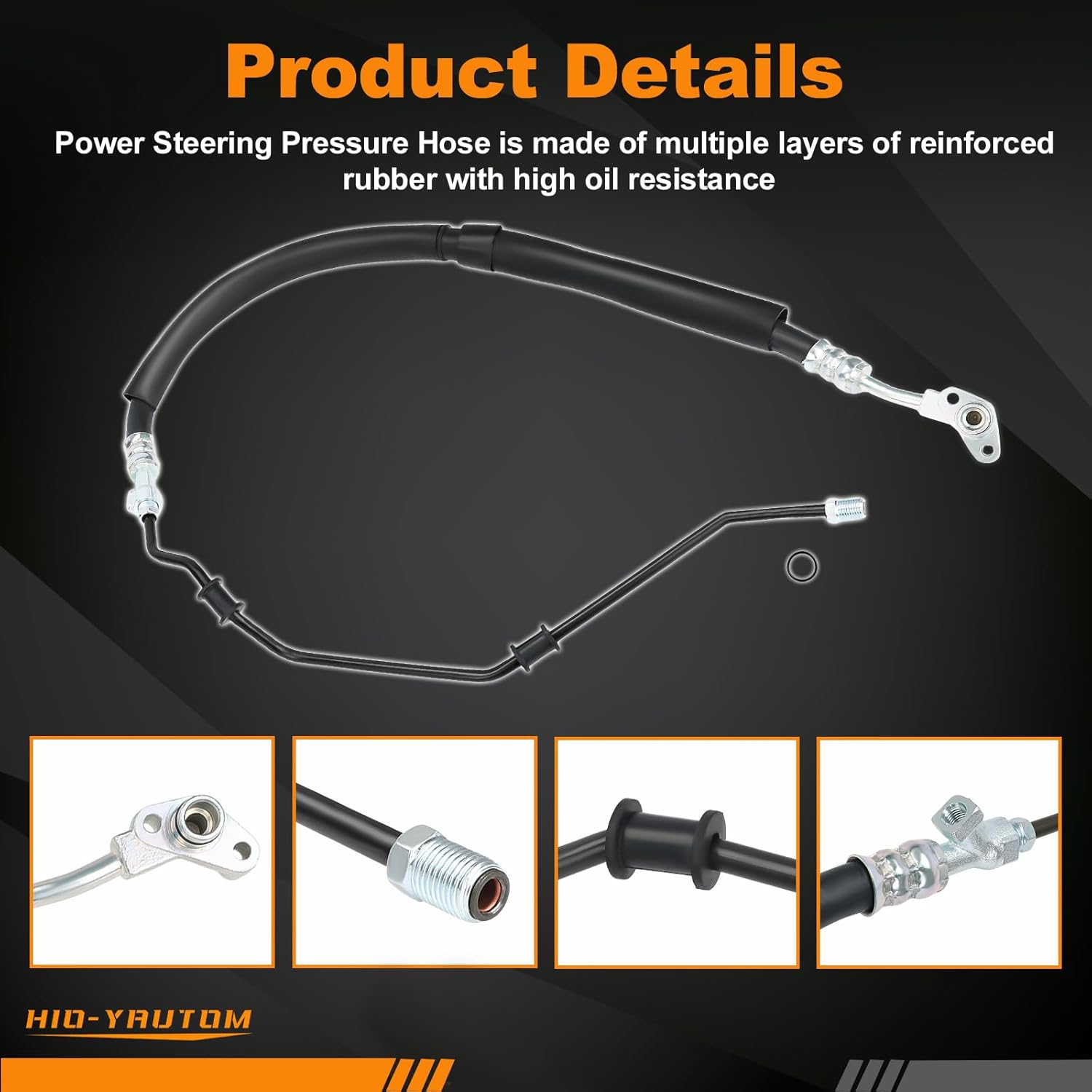 53713-STX-A01 Power Steering Pressure Hose Assembly Compatible with Acura MDX V6 3.7L 2007 2008 2009 Replacement for 53713-STX-A01 53713STXA01 3401214