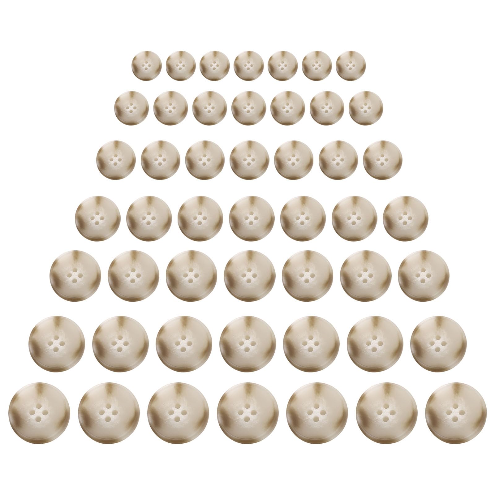 Tsophreniq 70 Pcs Resin Buttons Sewing Buttons Coat Craft Round 4 Holes for Projects