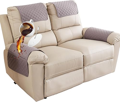 Miniatura 37 de Funda para Reposabrazos de Sofá, Funda para Reposacabezas de Silla Reclinable, Funda de Sillón con Bolsillos, Protector Acolchado Antideslizante de