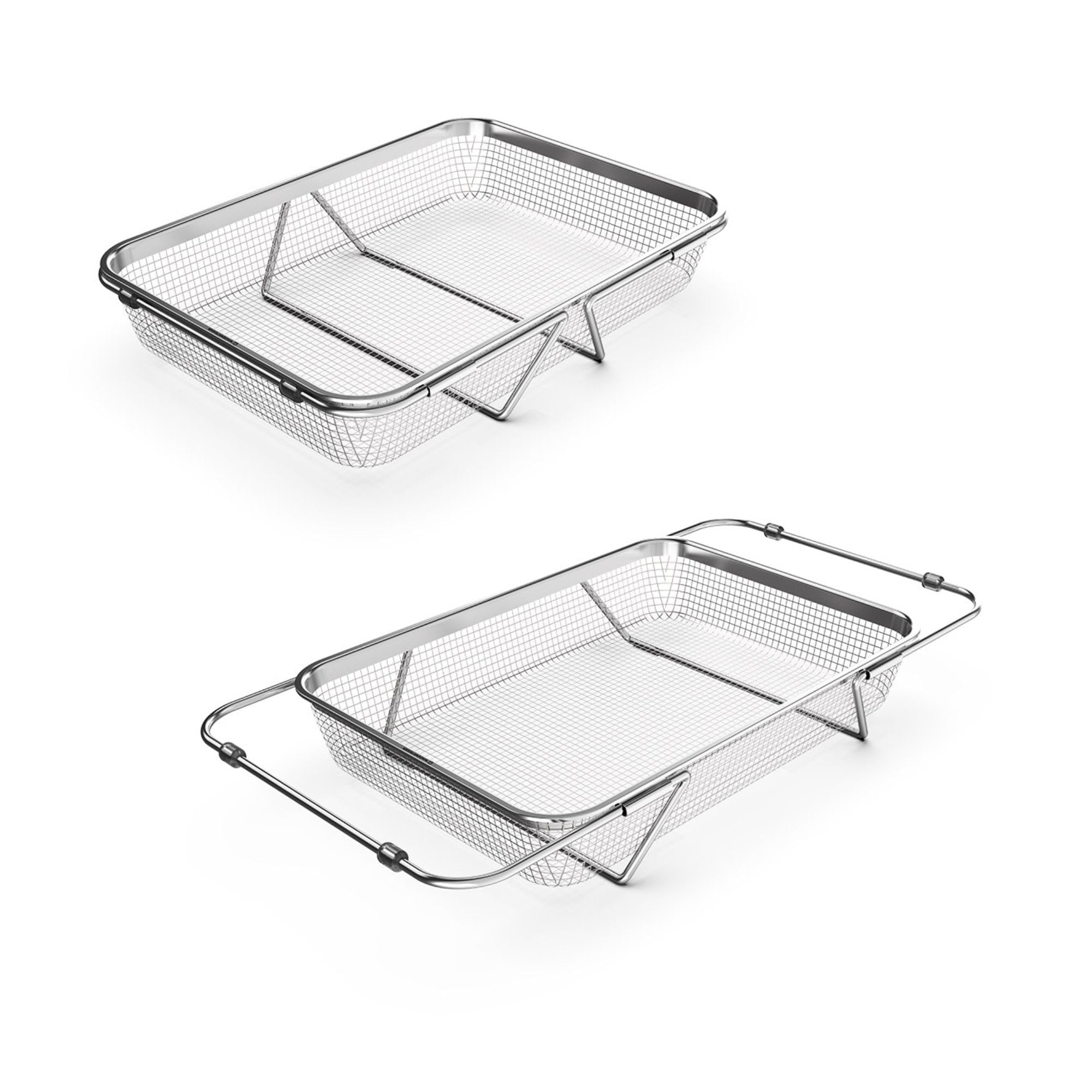 WAGENSTEIGER Extendable Dish Rack with Feet, Vegetable Colander Basket,  Stainless Steel Dish or Silverware Drying Rack, Ultimate Kitchen Organizer  ...