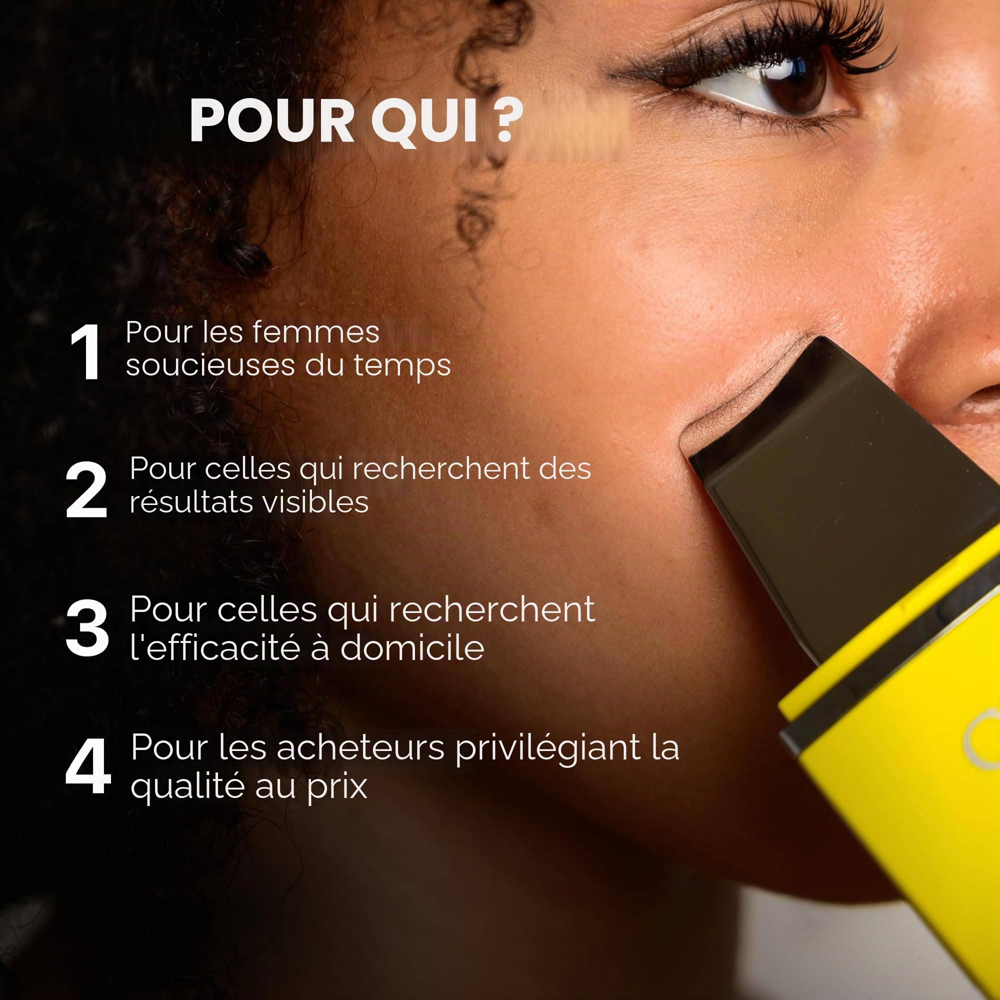 GESS Appareil de lifting facial par ultrasons exotique - peeling doux, raffermissement de la peau, soin anti-âge avec chromothérapie