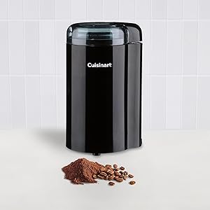 Cuisinart Coffee Grinder, One Touch Control Coffee Bean Grinder with Stainless Steel Bowl and Blades, 2.5 oz/70g Capacity Enough for 12 Cups, On/Off Switch with Safety Interlock, DCG-20BKN, Black