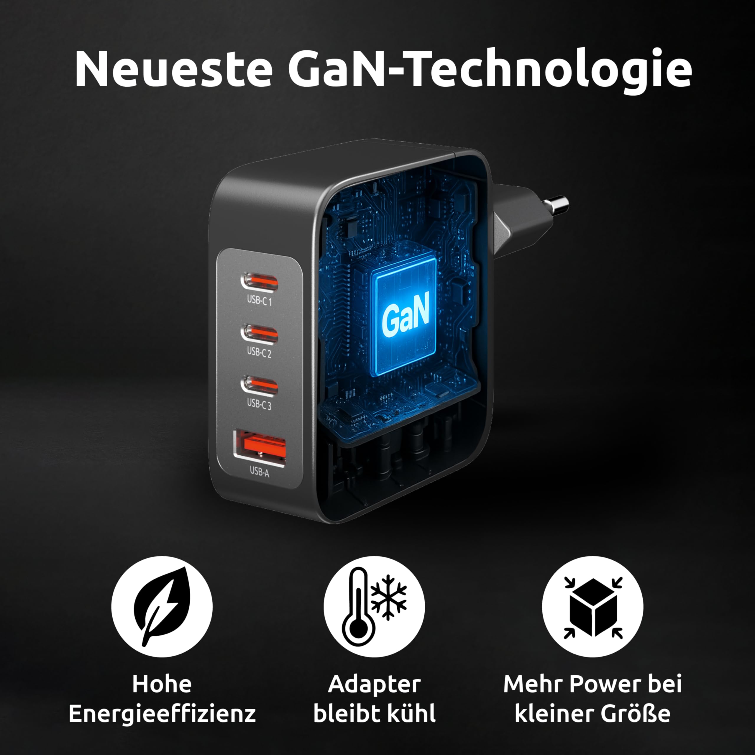 Intenso Power Adapter W140A3C GaN + C520C Kabel – Bild 4