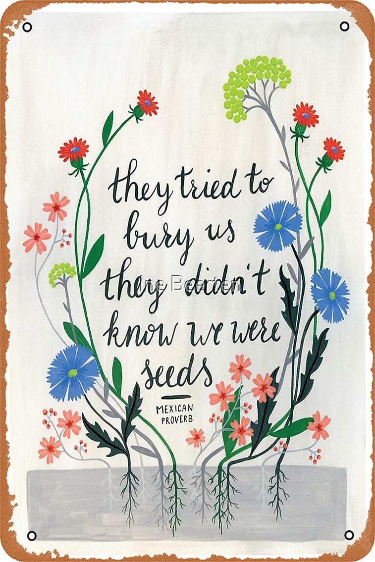 They Tried to Bury Us Quote Poster 8x12 Inch Retro Vintage