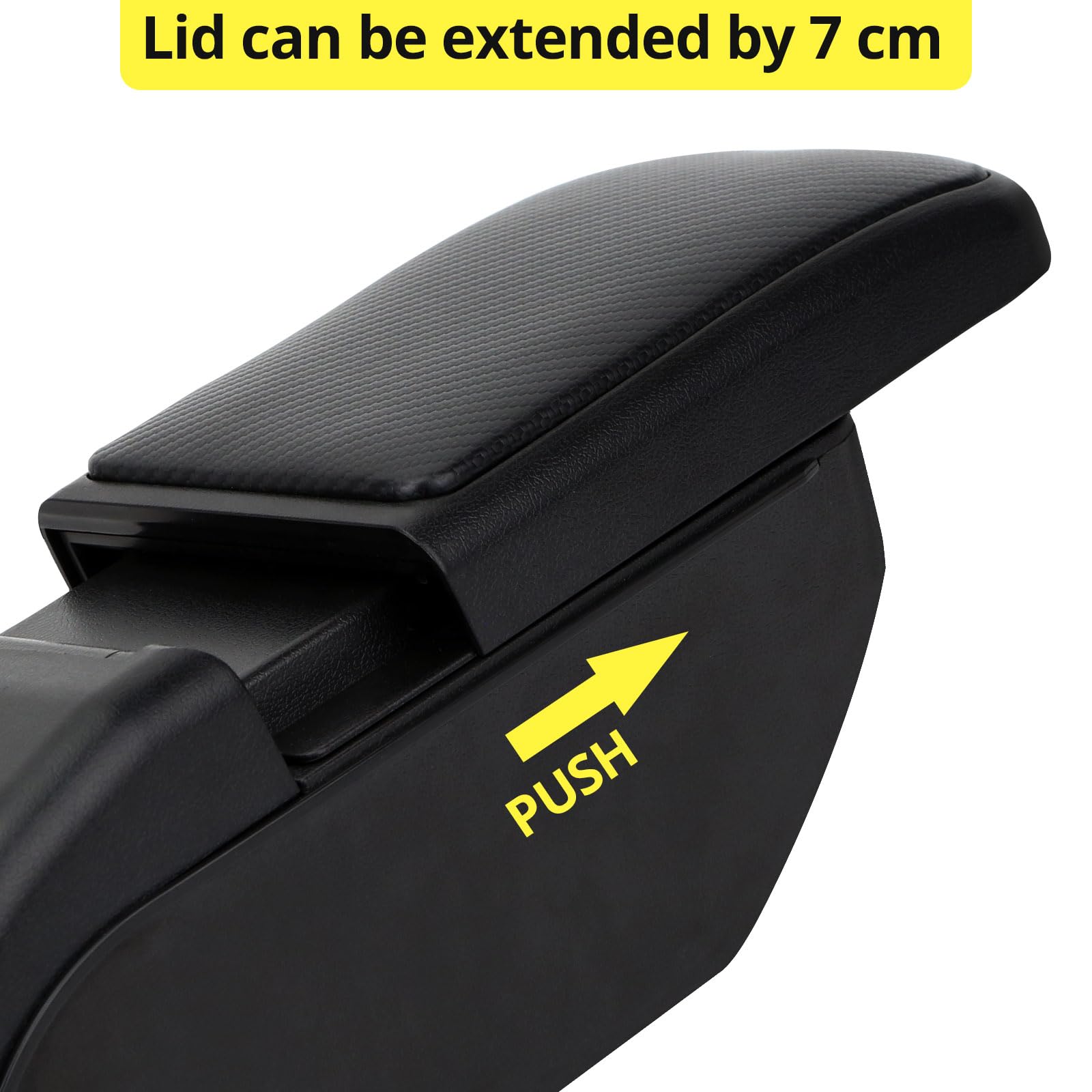 Corsa F Interieur Accessoire OYHCM Armsteun Voor Opel Corsa F - Meer Comfort En Opbergruimte In Je Auto Opbergdoos Met Bekerhouder