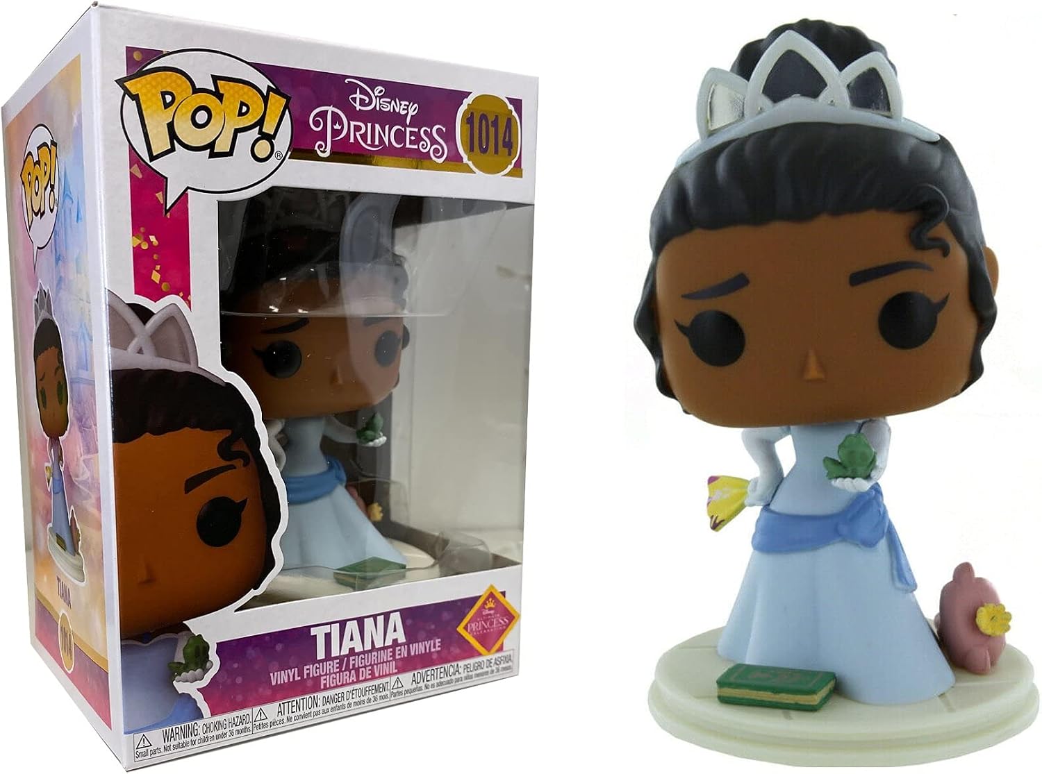 POP Disney Ultimate Princess: Tiana Funko Pop Vinyl Figure (Bundled with Compatible Pop Box Protector Case), Multicolor, 3.75 inches