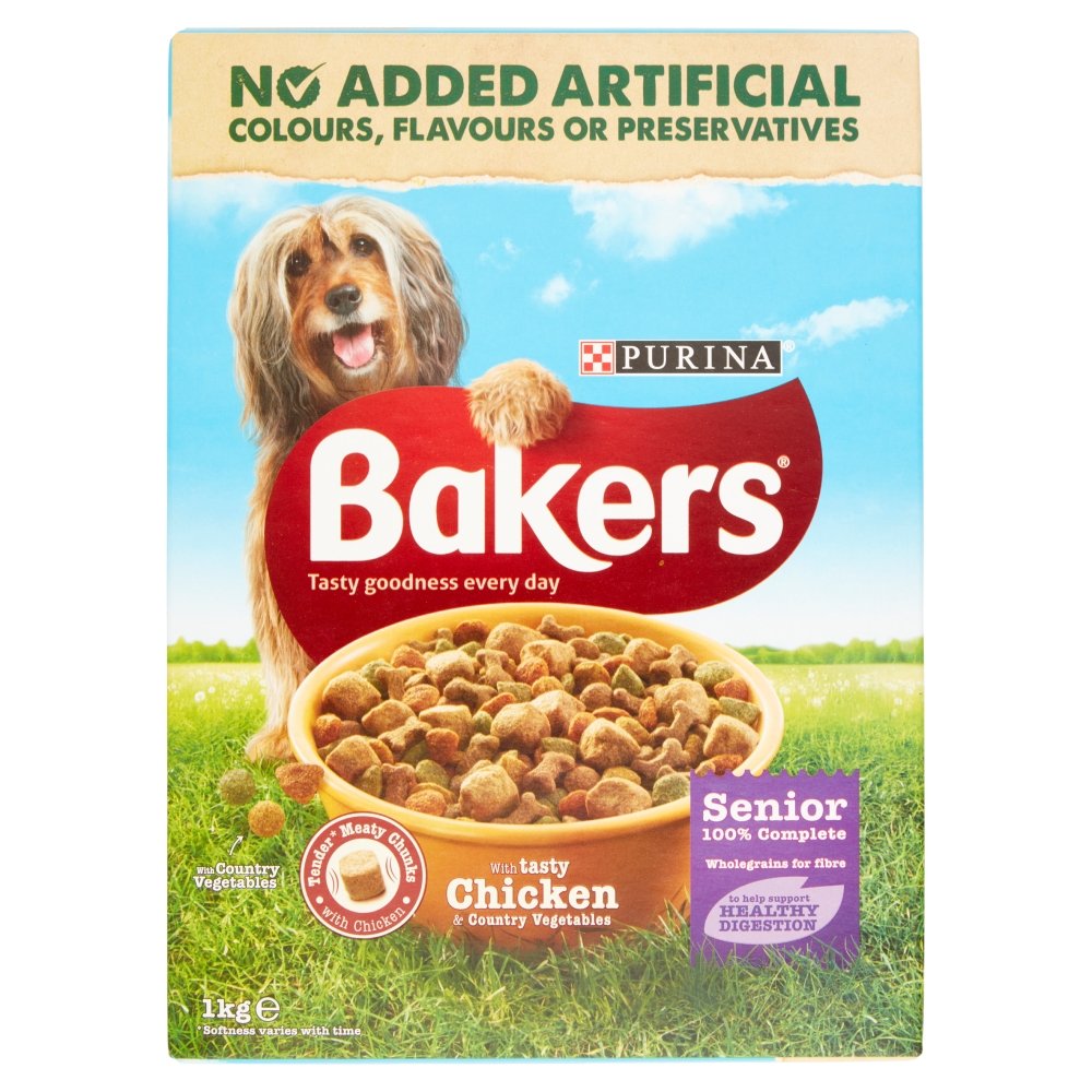Bakers Complete Dry Food with Chicken and Country Vegetable Dog food, 1 kg