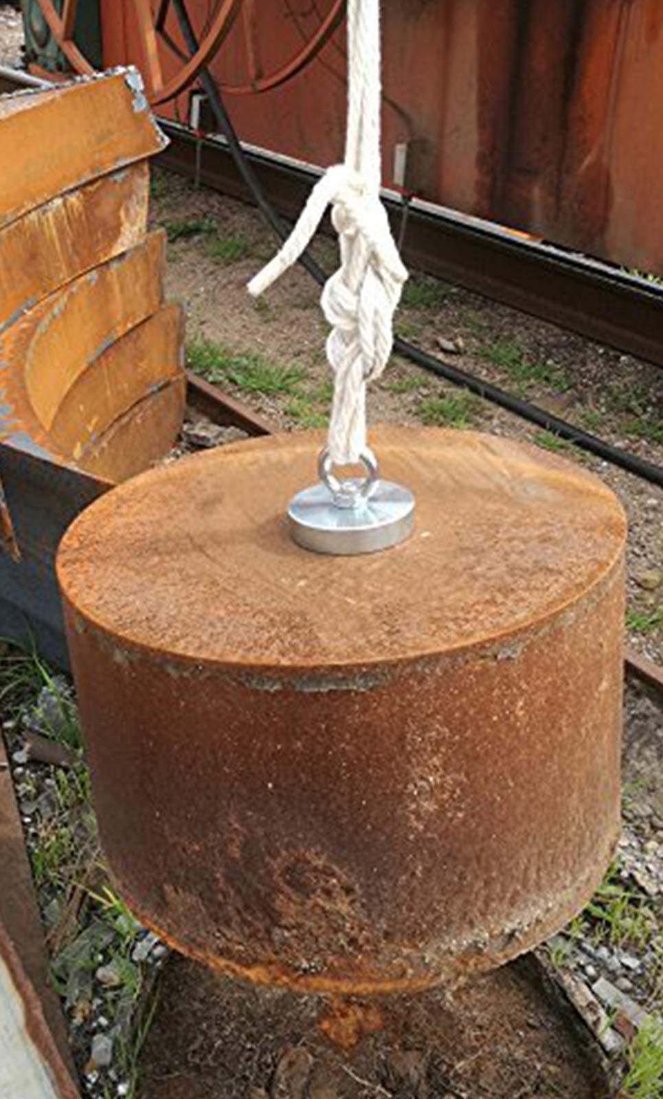 Mutuactor - Magneti da pesca, 200 kg, potenti magneti al neodimio N52 con corda resistente da 10 m, magnete per recupero e recupero magnetico