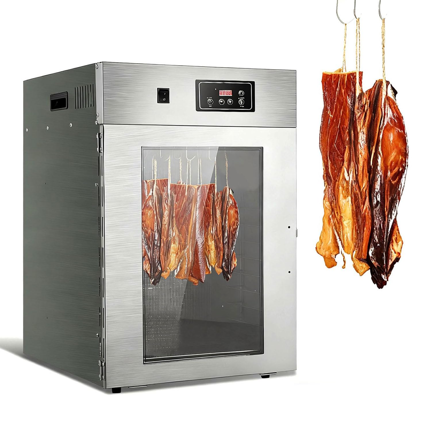 Disidratatore per Carne essiccato Uniforme a 360° per Carne secca, disidratatore Professionale per Carne da 800 W con Timer Digitale e Controllo della Temperatura, Grande capacità di 15 kg