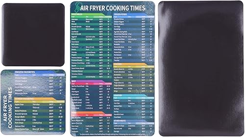 Miniatura 7 de Freidora de aire Tabla de tiempos de cocción, freidora de aire, hoja magnética de trucos para freidora de cocina, hoja de imán para freidora de
