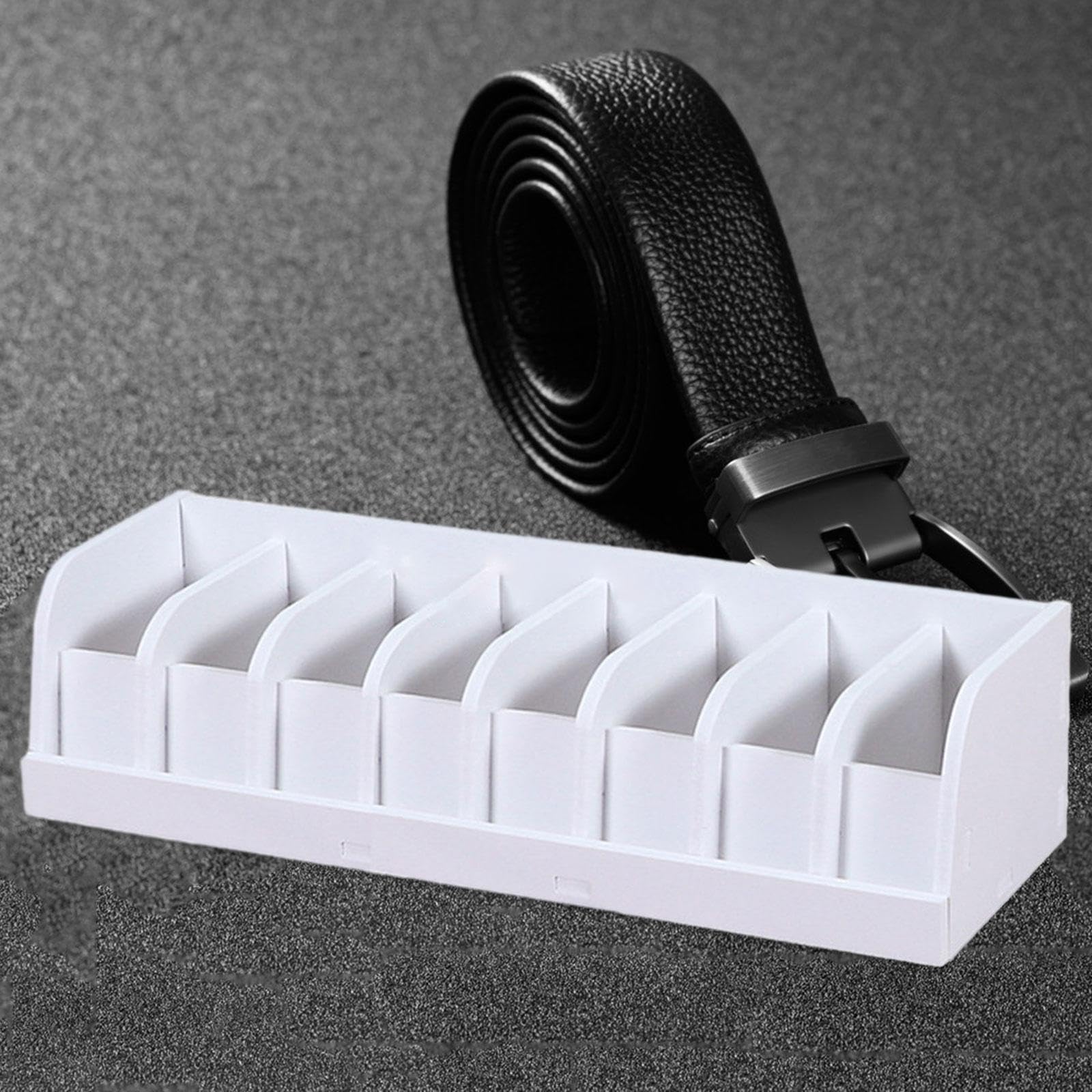 perfk Caja organizadora de cinturón, Elegante Caja de Almacenamiento para Pajarita para Hombres y Mujeres, Vitrina para cinturón, Expositor de